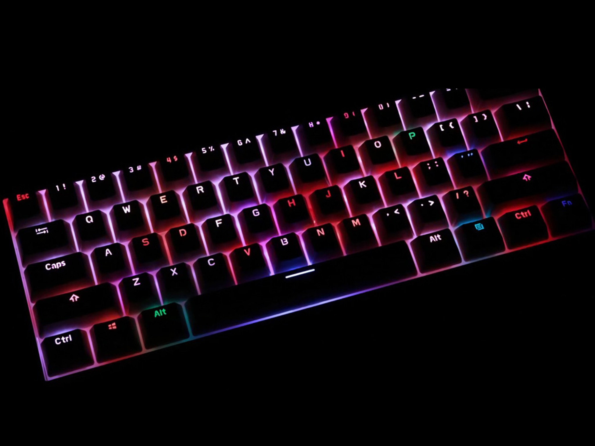 (Like New) RK61 RGB Mechanical Keyboard!! (Soothing red switch)