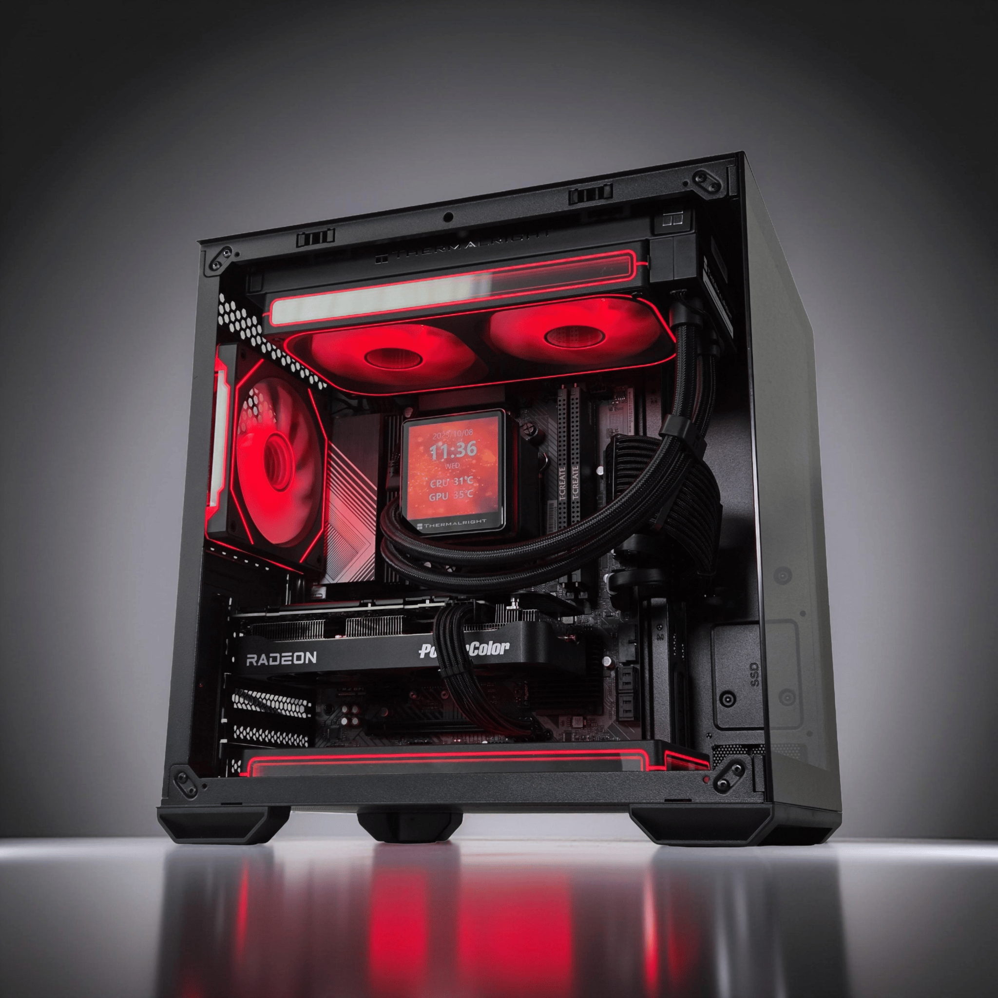 🎁{Holiday Sale}🎄Liquid Cooled Gaming PC☄️AMD RX 9060 XT 16GB🌌AMD Ryzen 5 7500F🌌16GB DDR5🌌1TB NVME