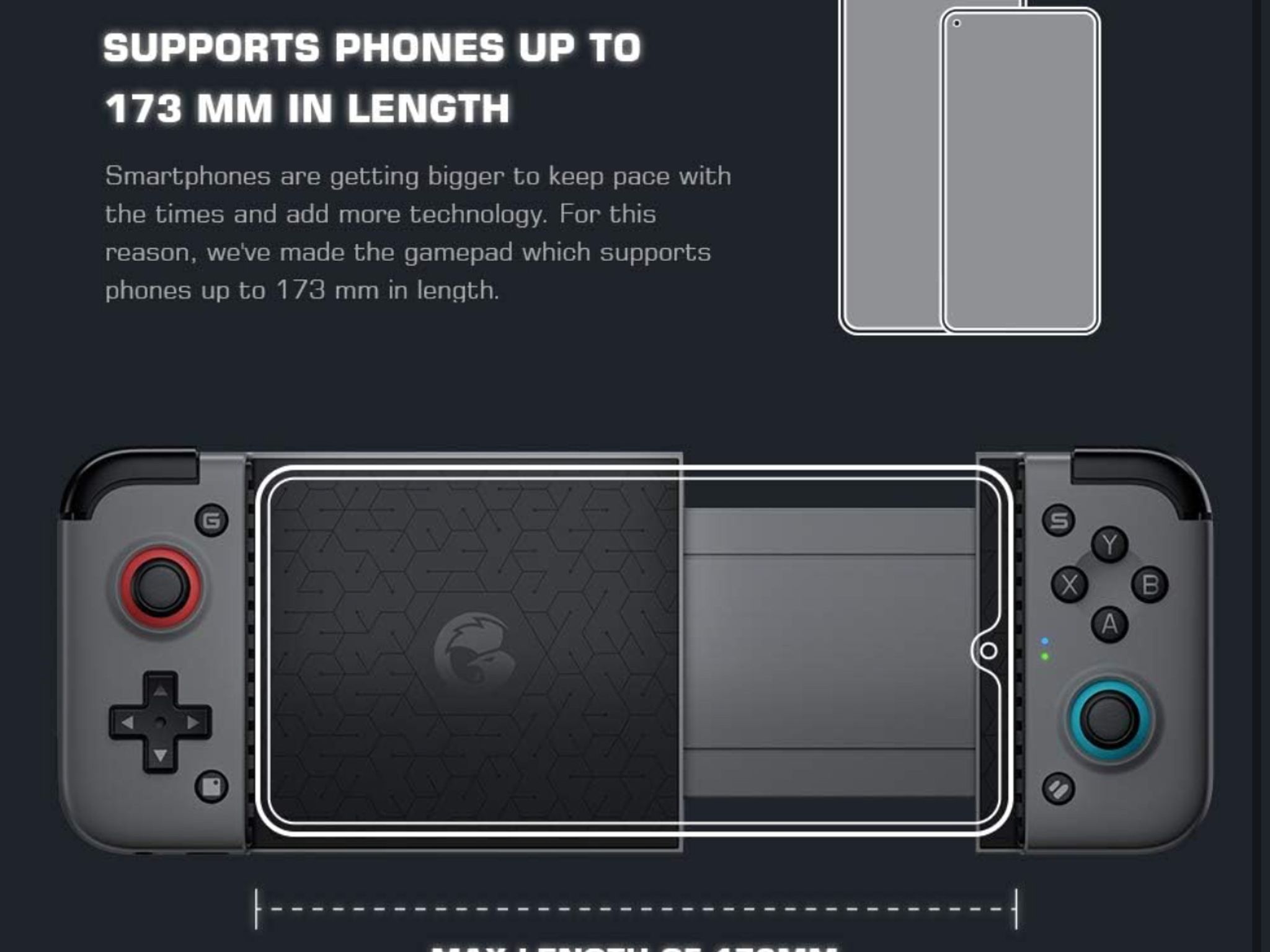 GameSir X2 Bluetooth Mobile Game Controller, Bluetooth 5.0 Support Android/iOS