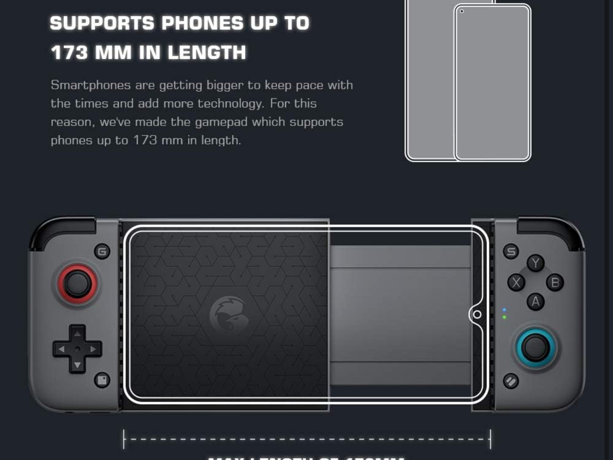 GameSir X2 Bluetooth Mobile Game Controller, Bluetooth 5.0 Support Android/iOS