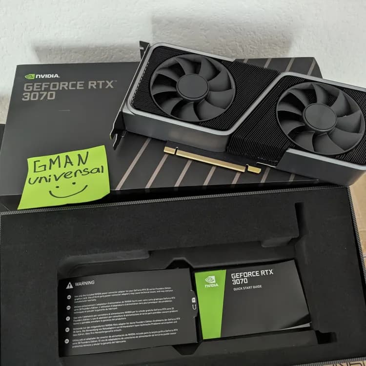 NVIDIA - GeForce RTX 3070 8GB GDDR6 PCI Express 4.0 Graphics Card - Titanium and black