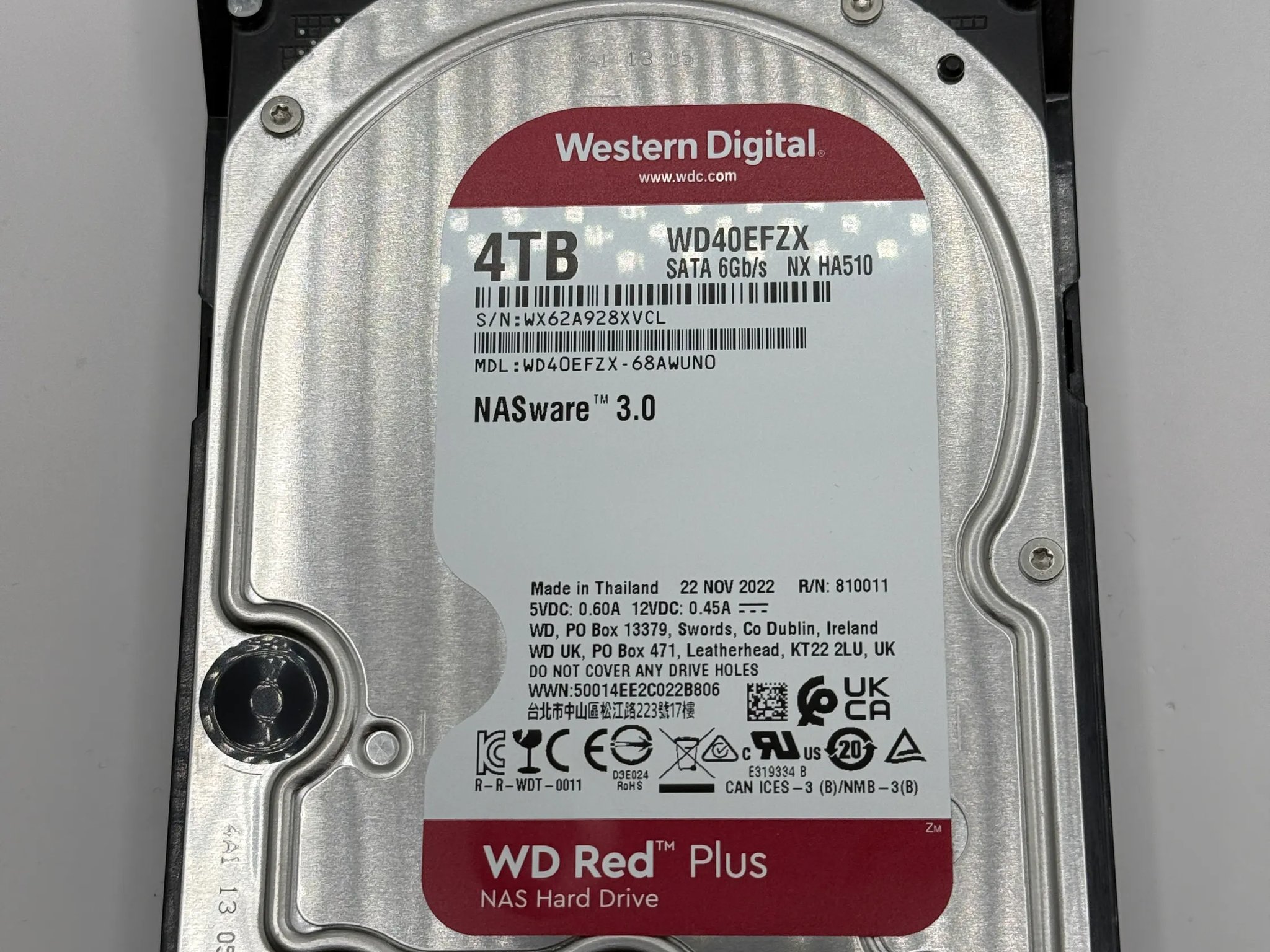 Western Digital Red Plus 4TB Hard Drive (HDD)