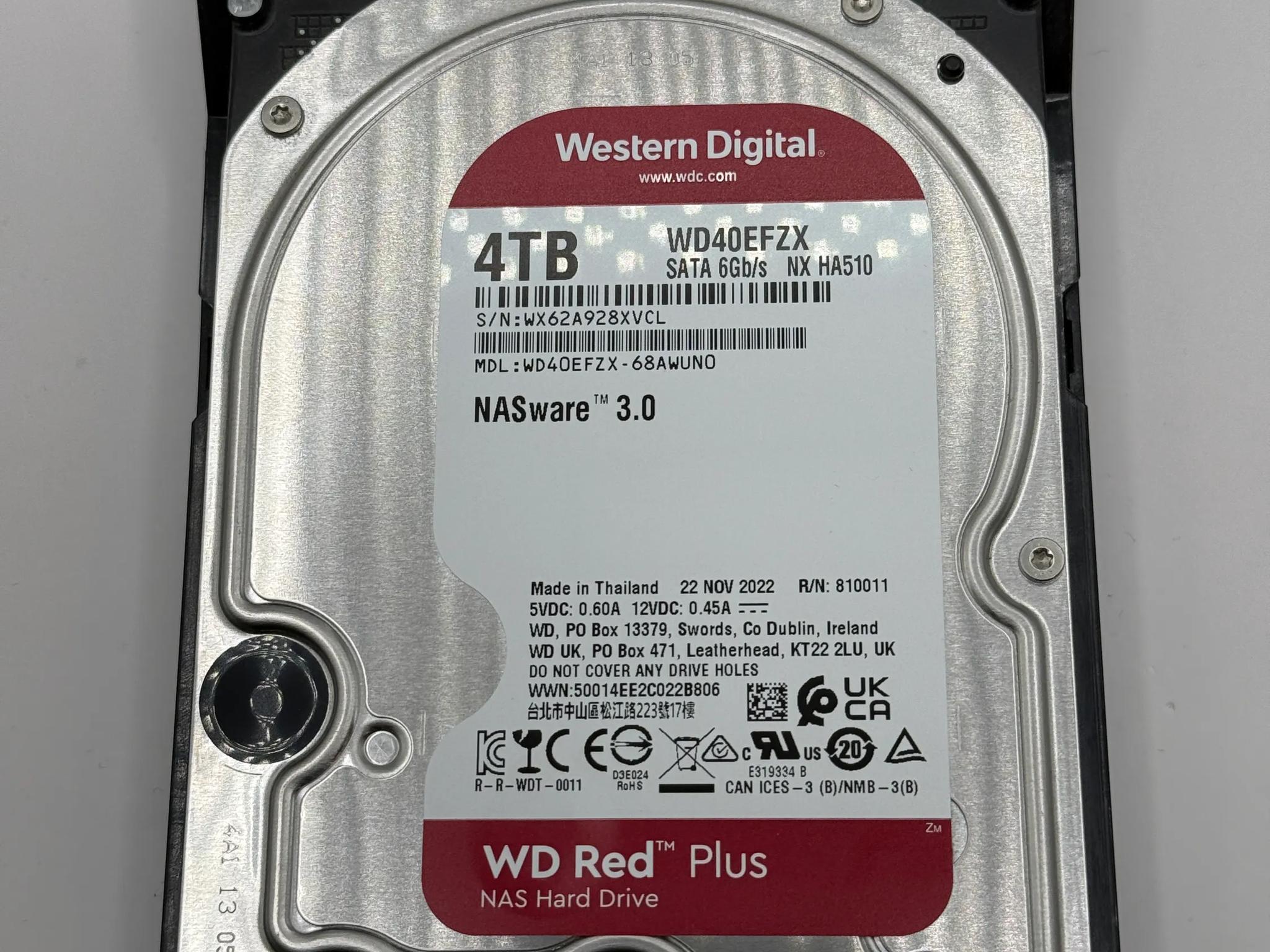 Western Digital Red Plus 4TB Hard Drive (HDD)