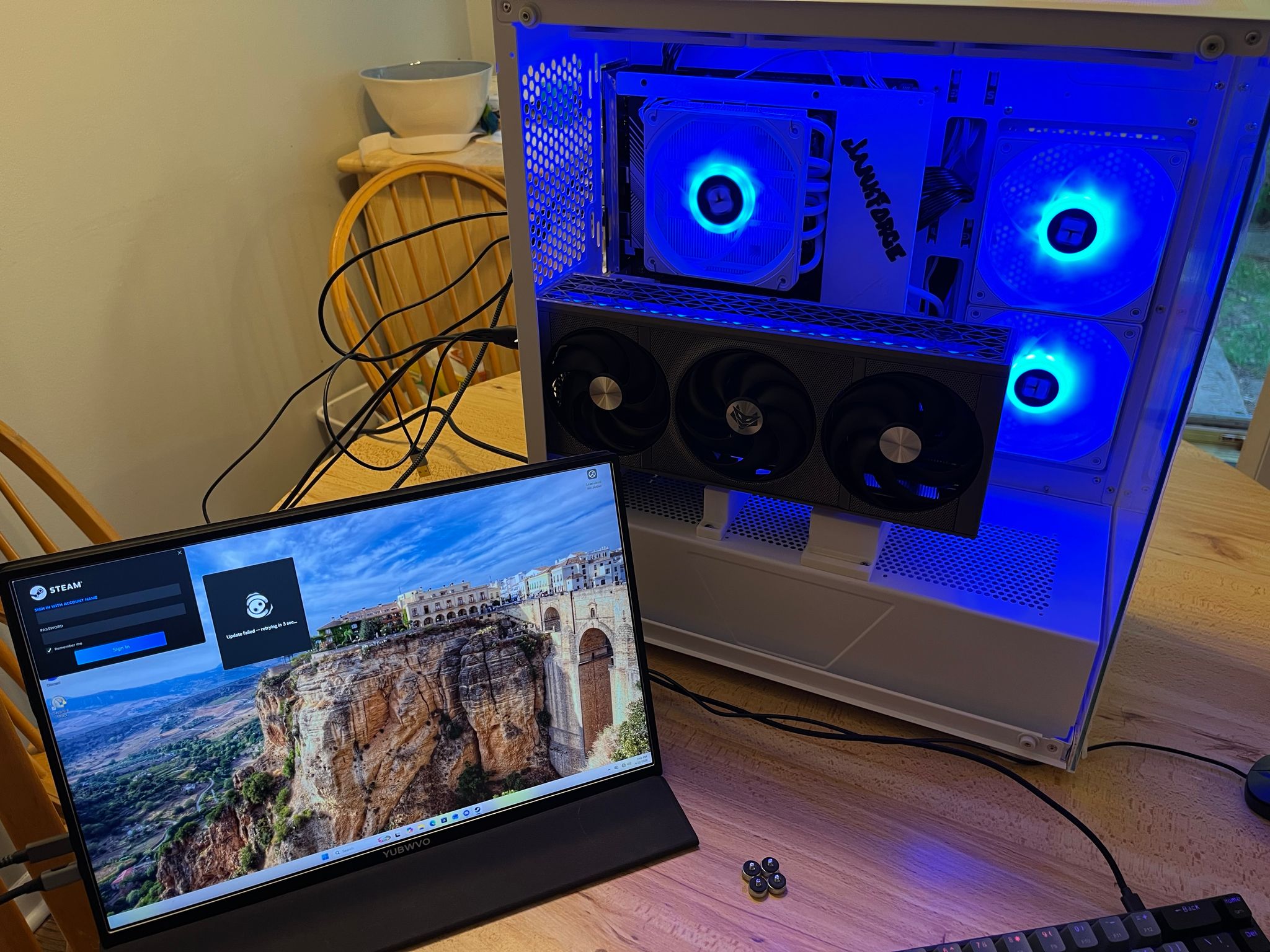BEAST IN WHITE - Nitro+ 9070XT! Ryzen 7600X3D 16GB DDR5 - Custom 'JankForge' Mobo Shroud - Case dent