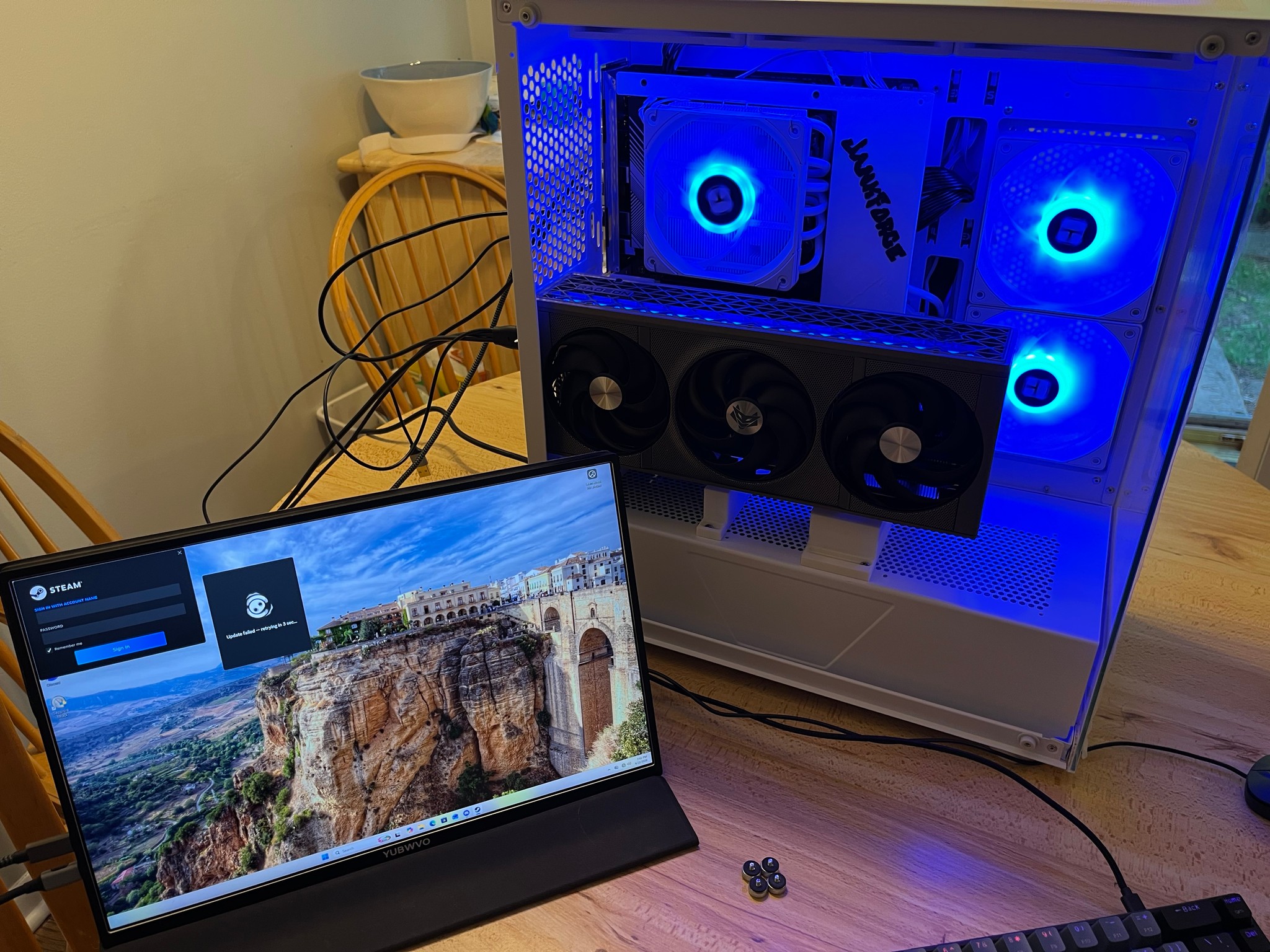 BEAST IN WHITE - Nitro+ 9070XT! Ryzen 7600X3D 16GB DDR5 - Custom 'JankForge' Mobo Shroud - Case dent