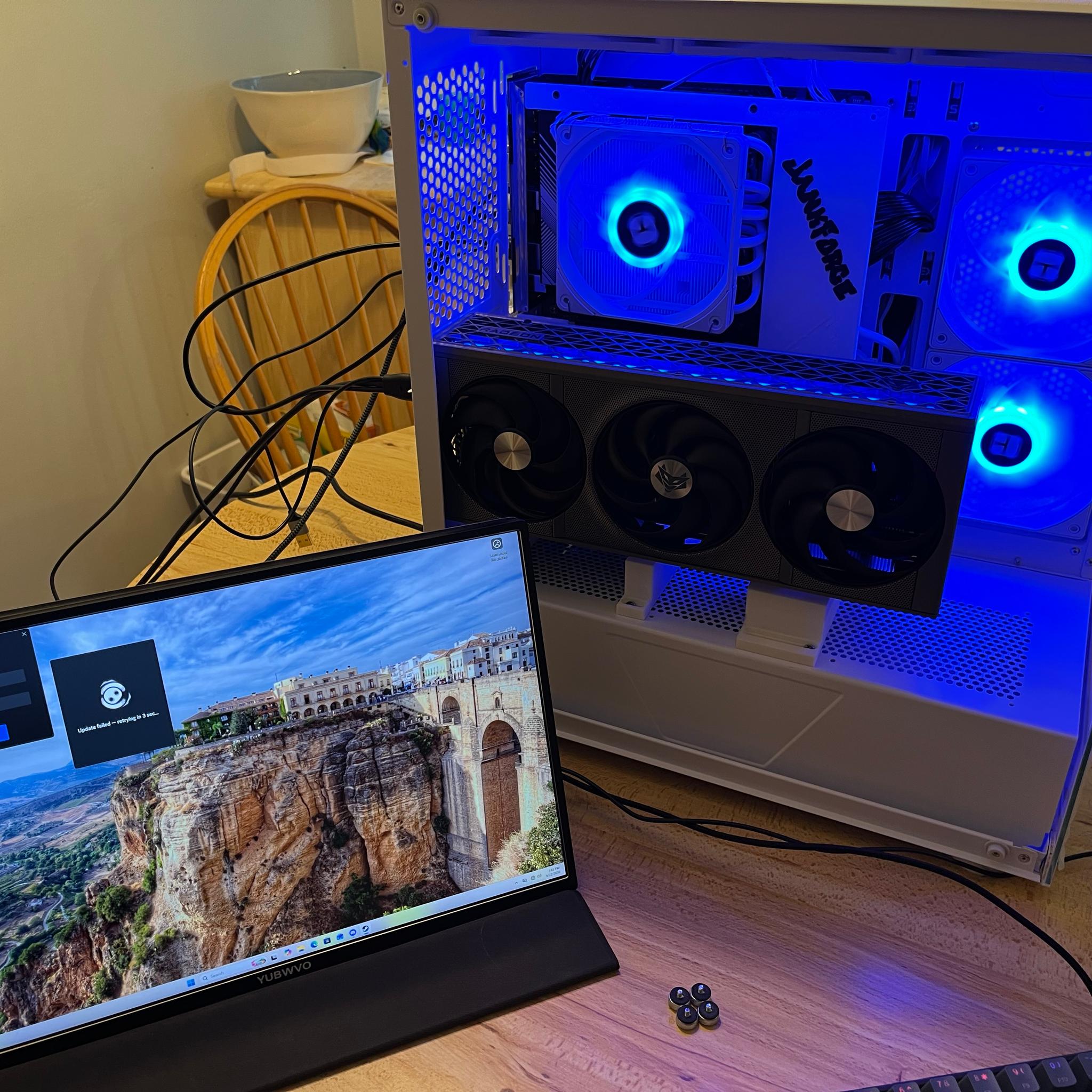 BEAST IN WHITE - Nitro+ 9070XT! Ryzen 7600X3D 16GB DDR5 - Custom 'JankForge' Mobo Shroud - Case dent