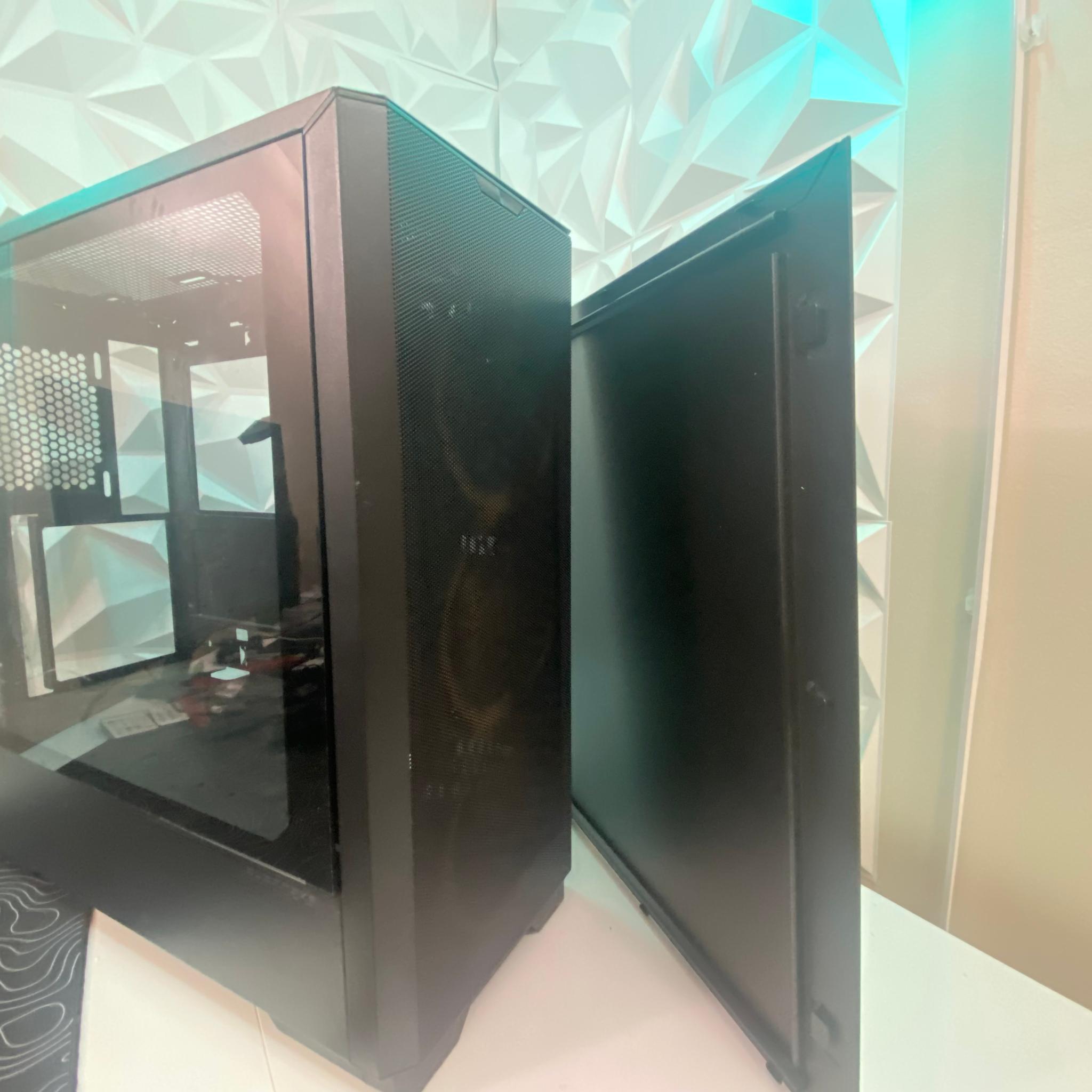 Black ATX Mid-Tower PC Case (Used, Missing Back Panel)