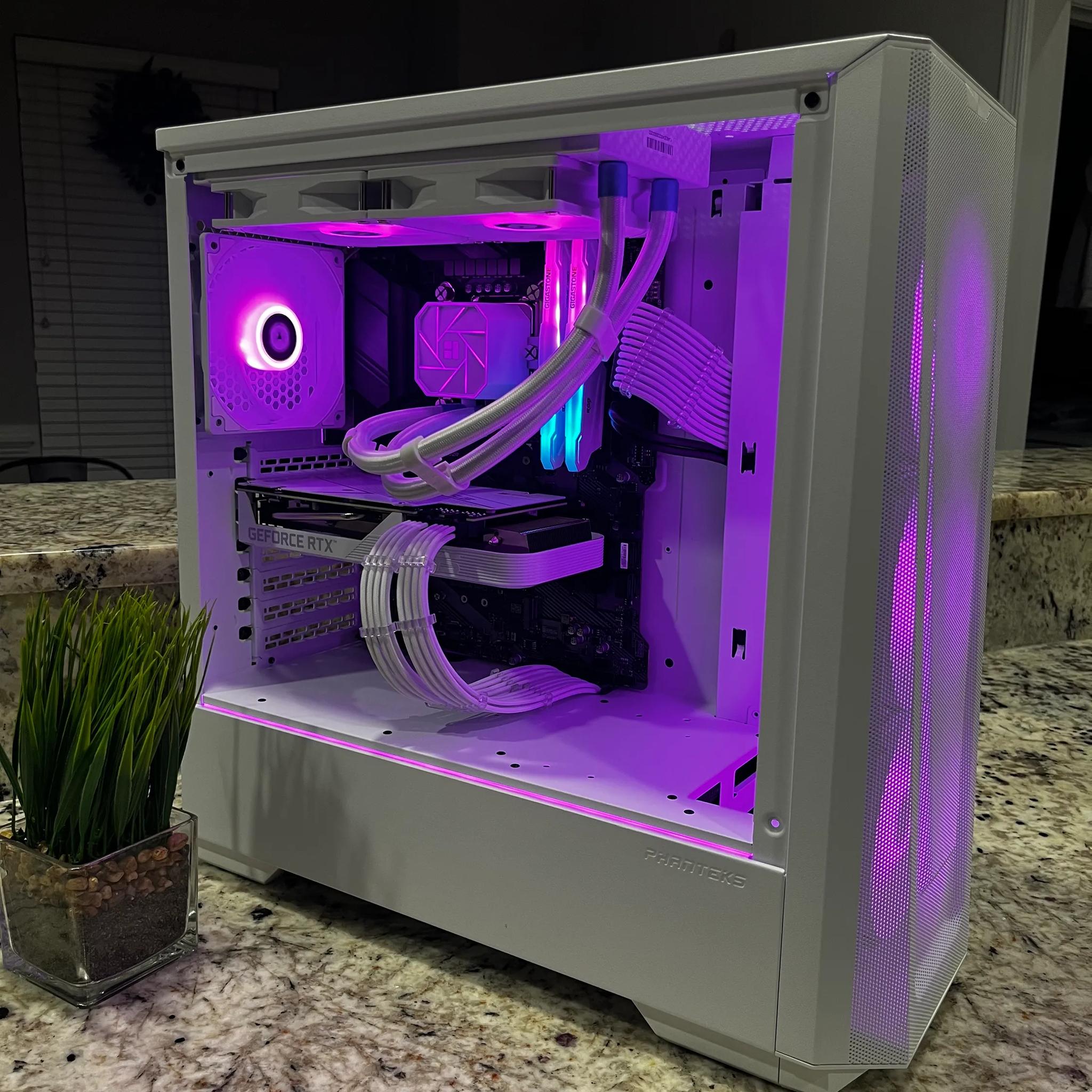 White RGB Gaming PC: i7-10700KF, ASUS RTX 3060 Ti OC 8 GB Graphics Card, 32GB Of Ram & 1TB NVME