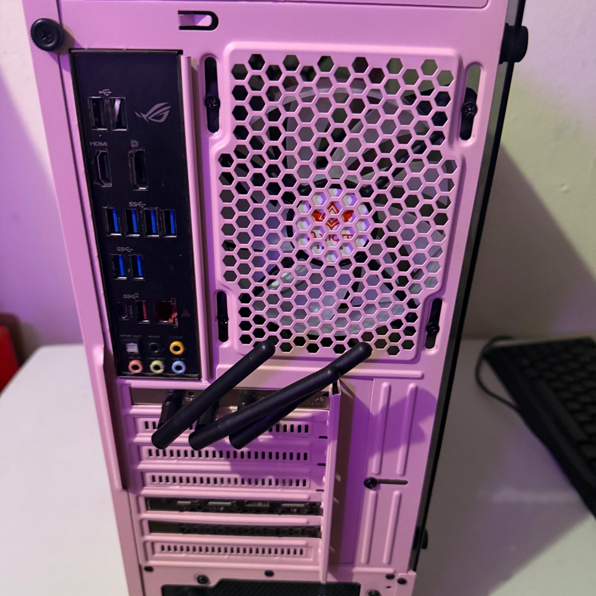 Pink Sparkle✨ Gaming PC | Ryzen 5 2600X | RTX 2060 | 16GB RAM | 120GB SSD/1.5TB HDD | Windows 11 Pro