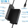 Thunderbolt 4 Dock Dual HDMI+VGA with Power Adapter Compatible with Surface Pro USB C MacBook