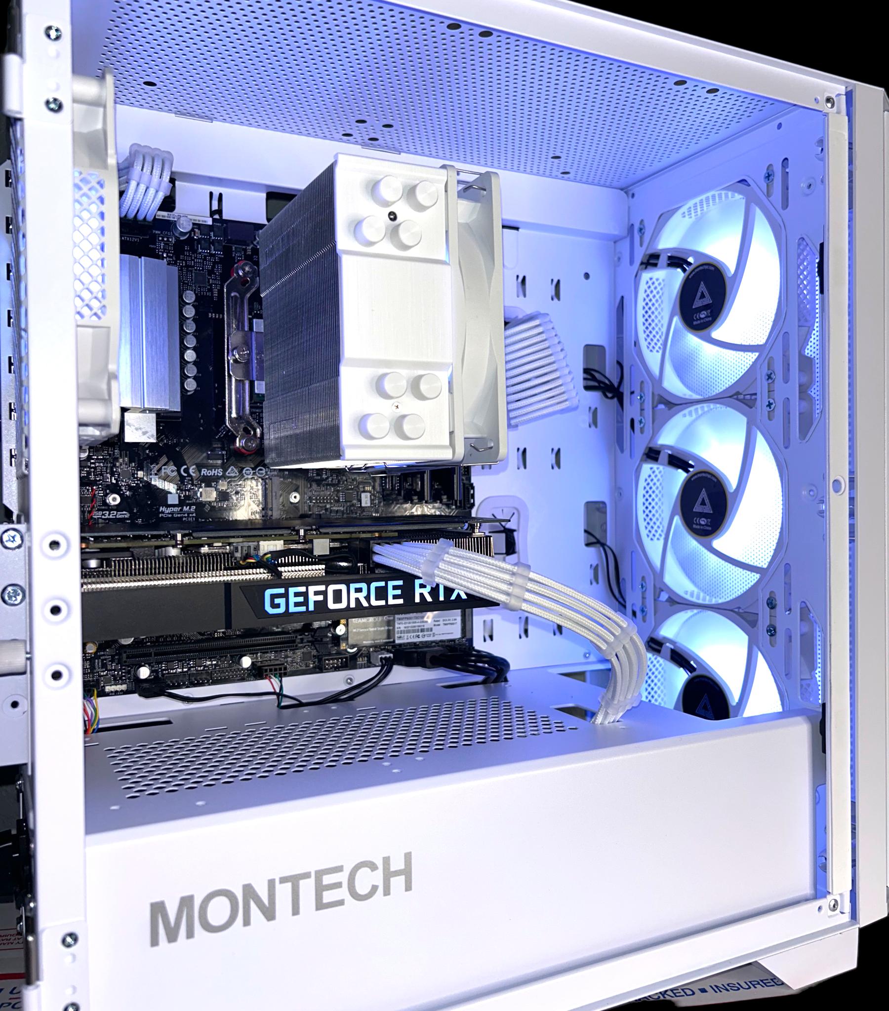 White Custom Gaming / Streaming PC | RTX 3060Ti + Ryzen 5 5600X + 1TB NVME