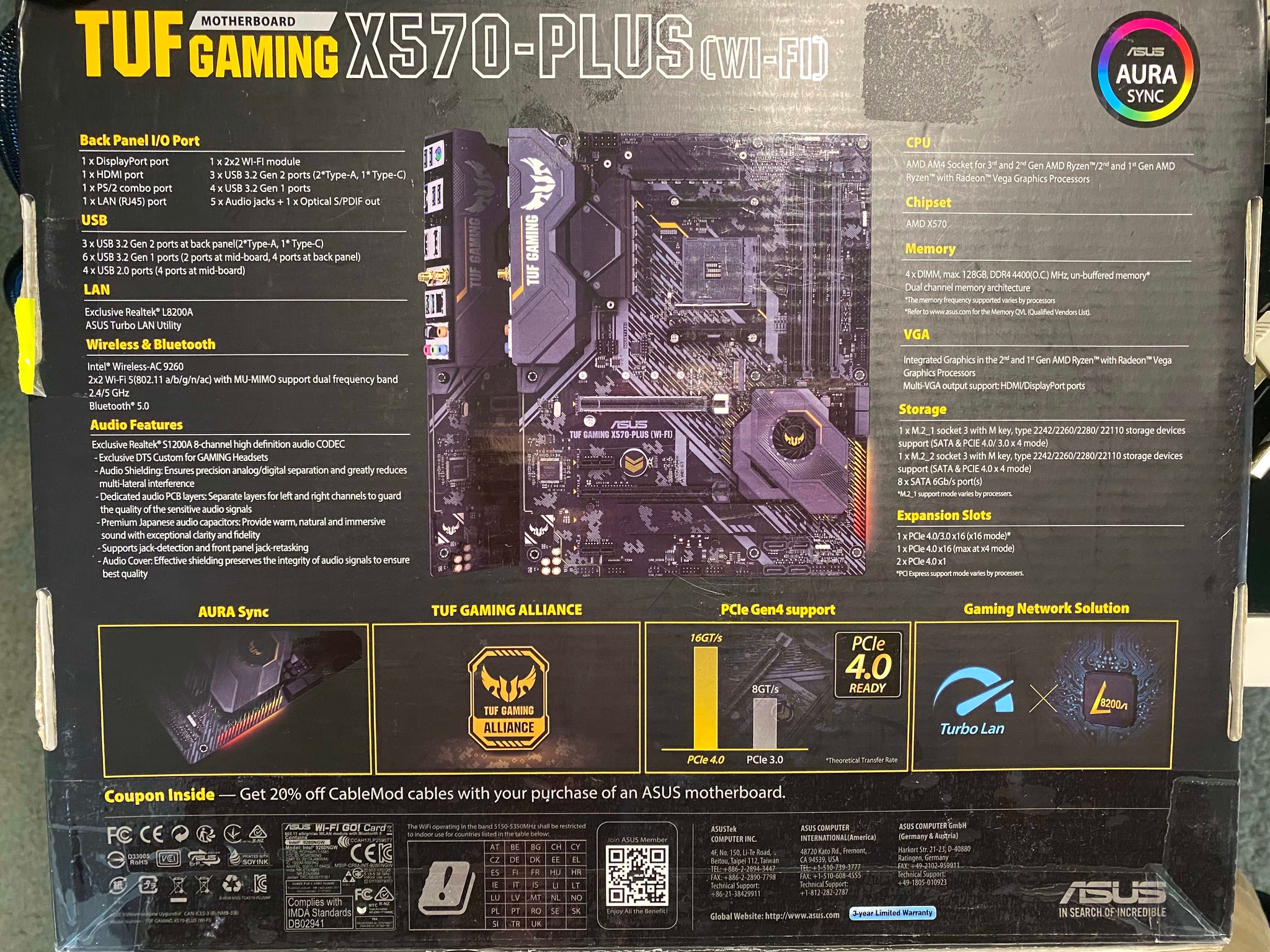 ASUS TUF Gaming X570-Plus (WI-FI) AM4 Motherboard