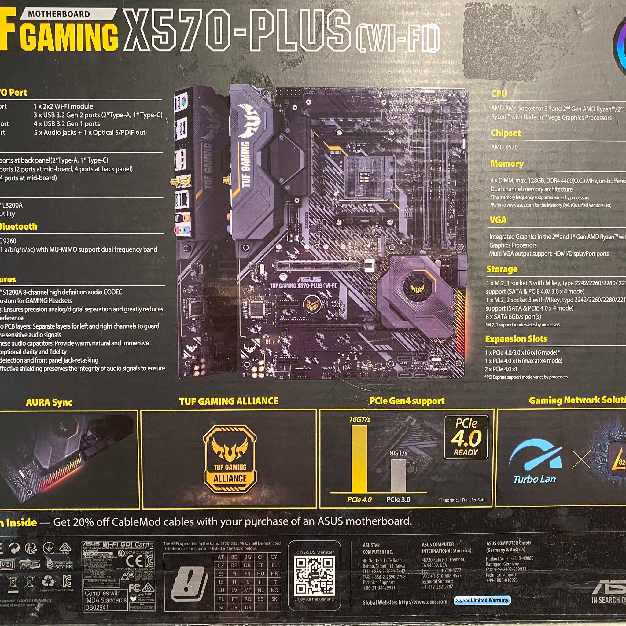 ASUS TUF Gaming X570-Plus (WI-FI) AM4 Motherboard