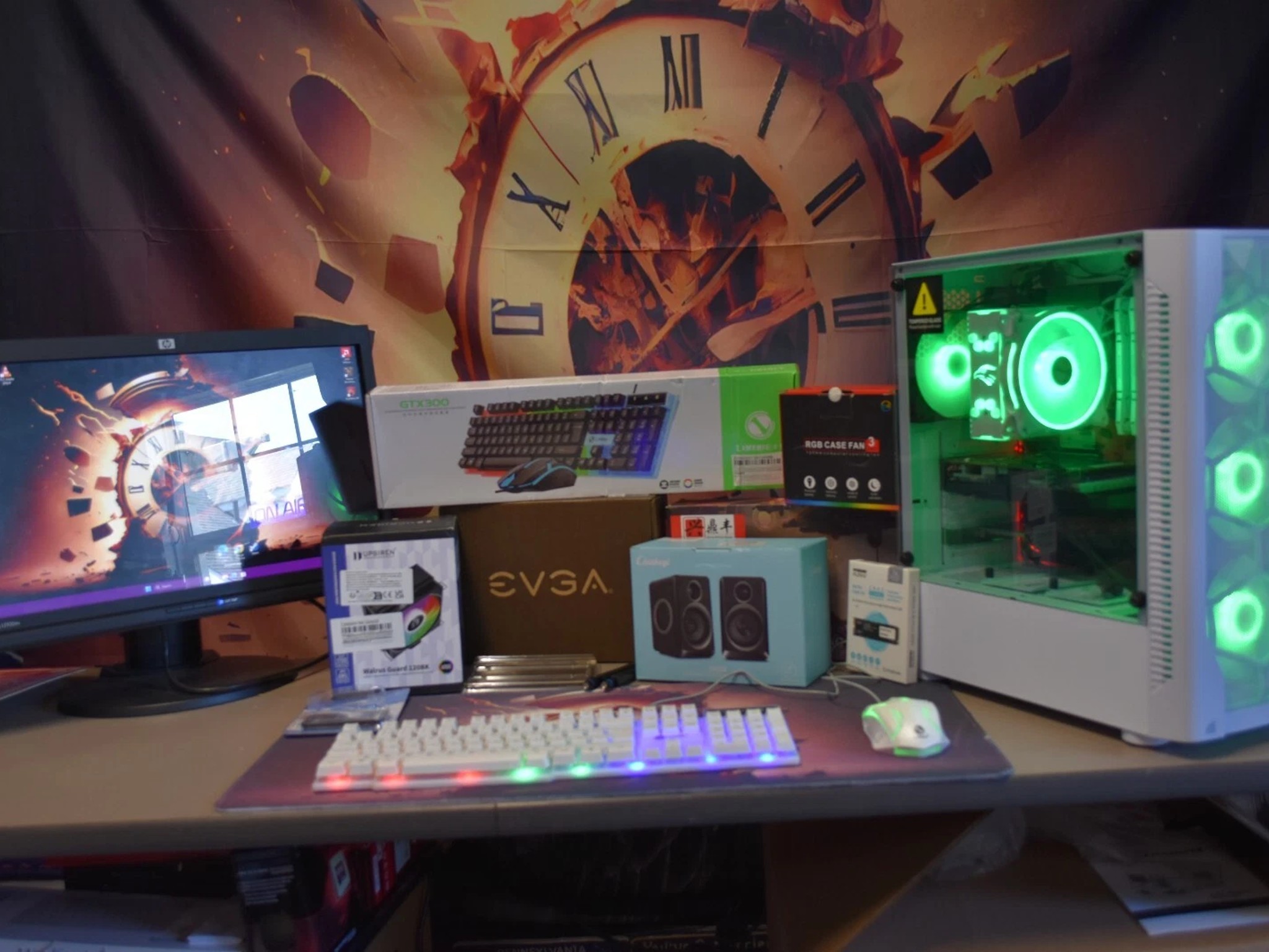 GAMING PC INTEL I5 9400 16 GB RAM RX 6600M 8 GB GPU 1TB NVME & 250 GB HHD RGB