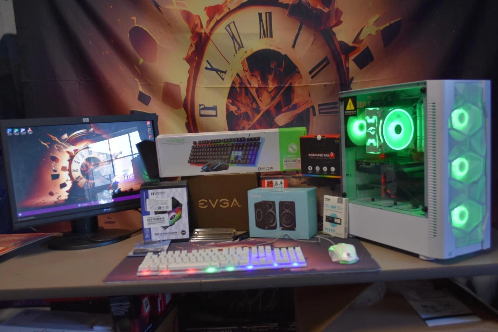 GAMING PC INTEL I5 9400 16 GB RAM RX 6600M 8 GB GPU 1TB NVME & 250 GB HHD RGB