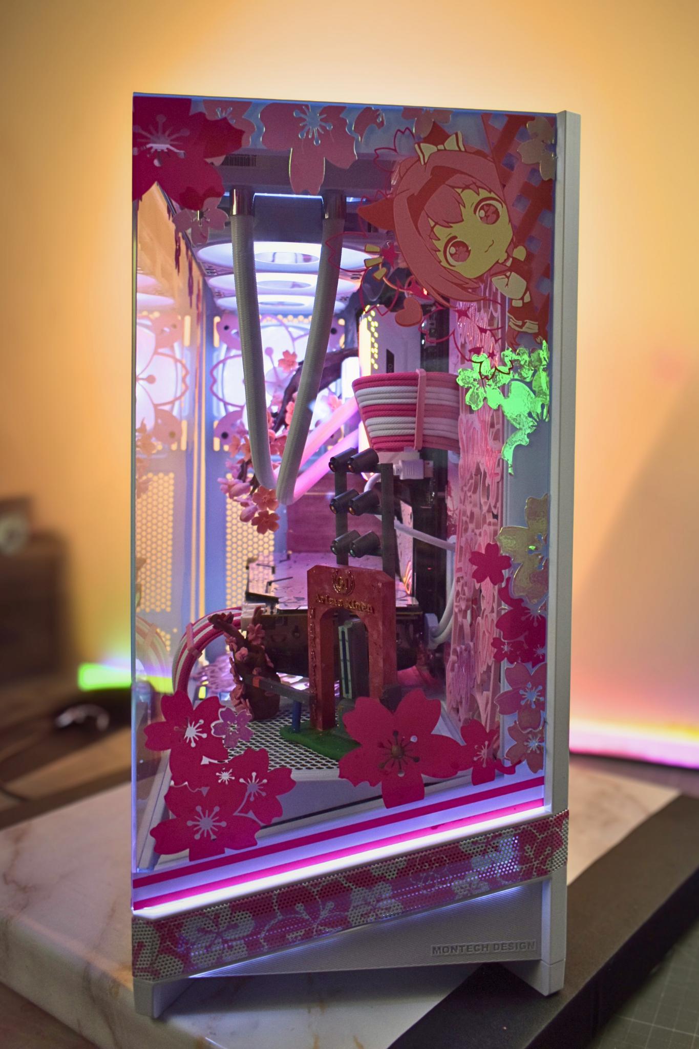 Montech Sky3 - Umamusume Pretty derby - Haru Urara Themed Custom PC Case