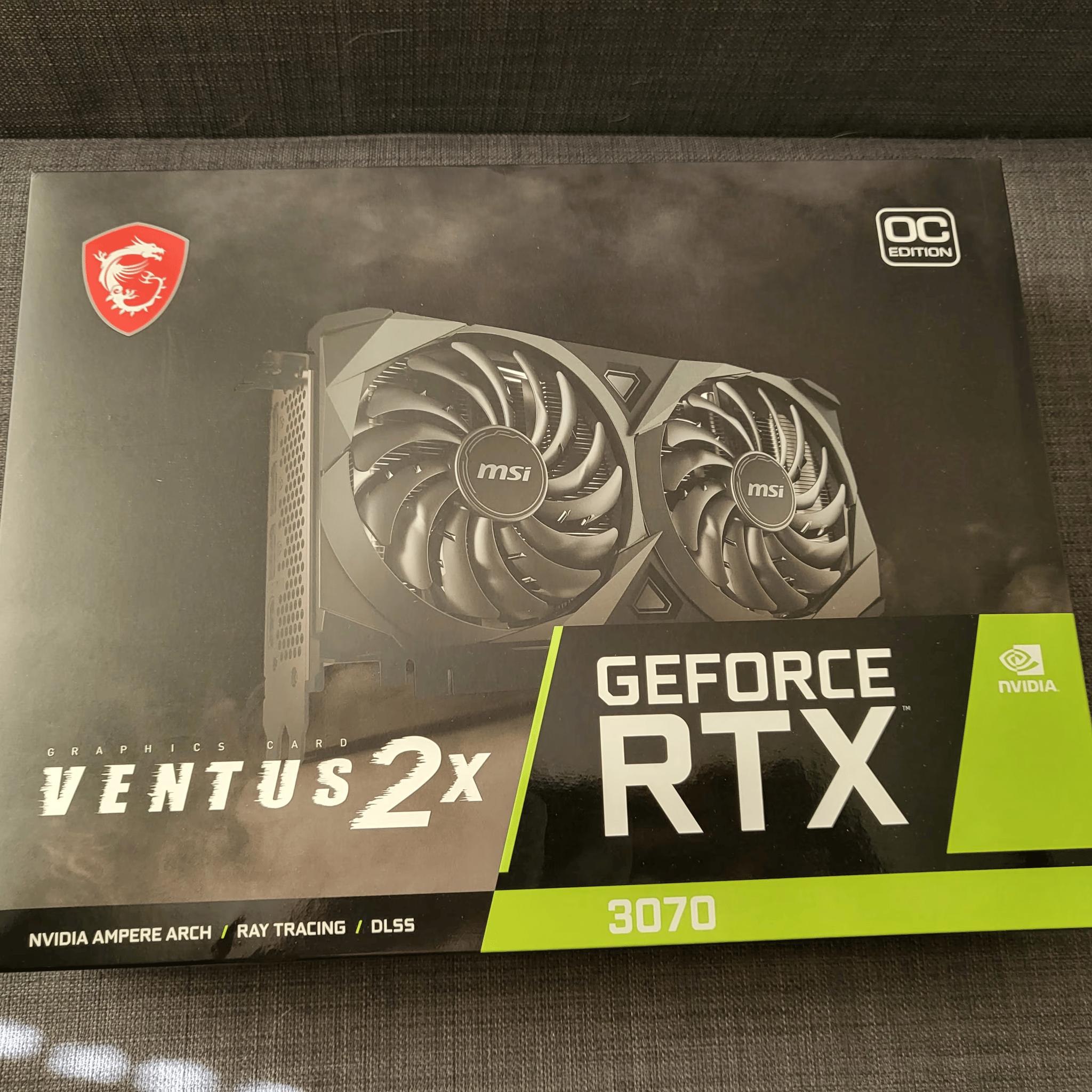 MSI Ventus 2X OC RTX 3070 GPU Box