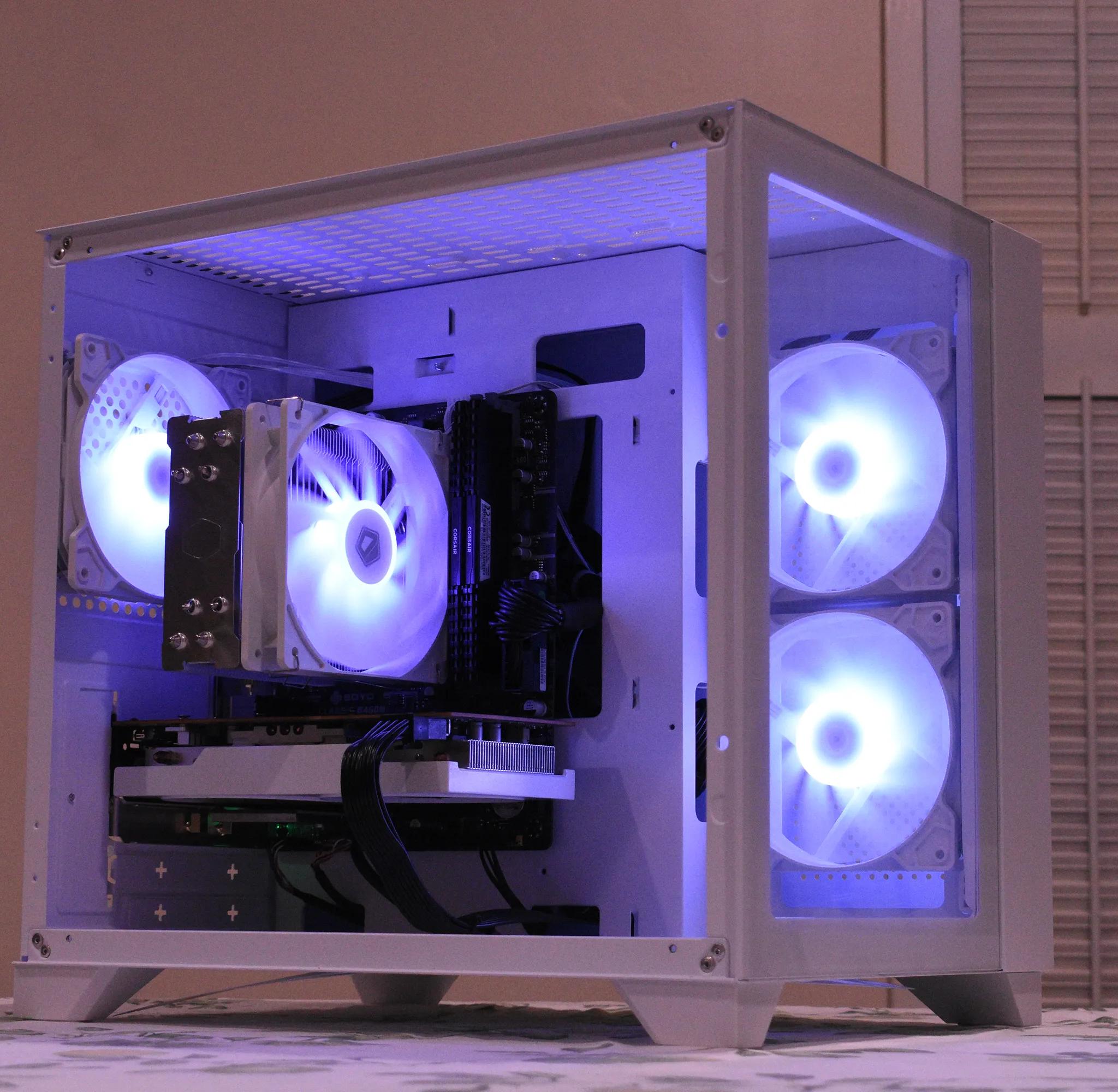 Gaming PC | Ryzen 5 3600 | RX 6600 8GB | 16GB DDR4 | 1TB nVME SSD | 1080p White Gaming PC RGB