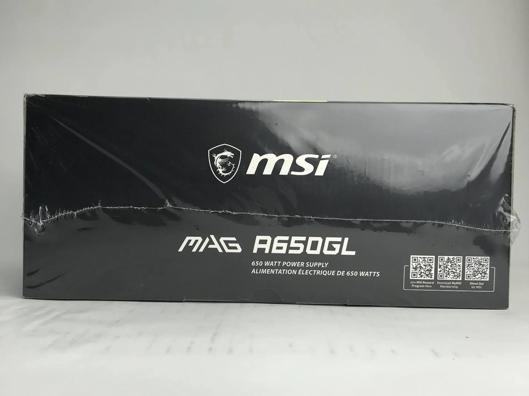 MSI 650W MAG A650GL 80+ Gold ATX Fully-Modular Power Supply PSU