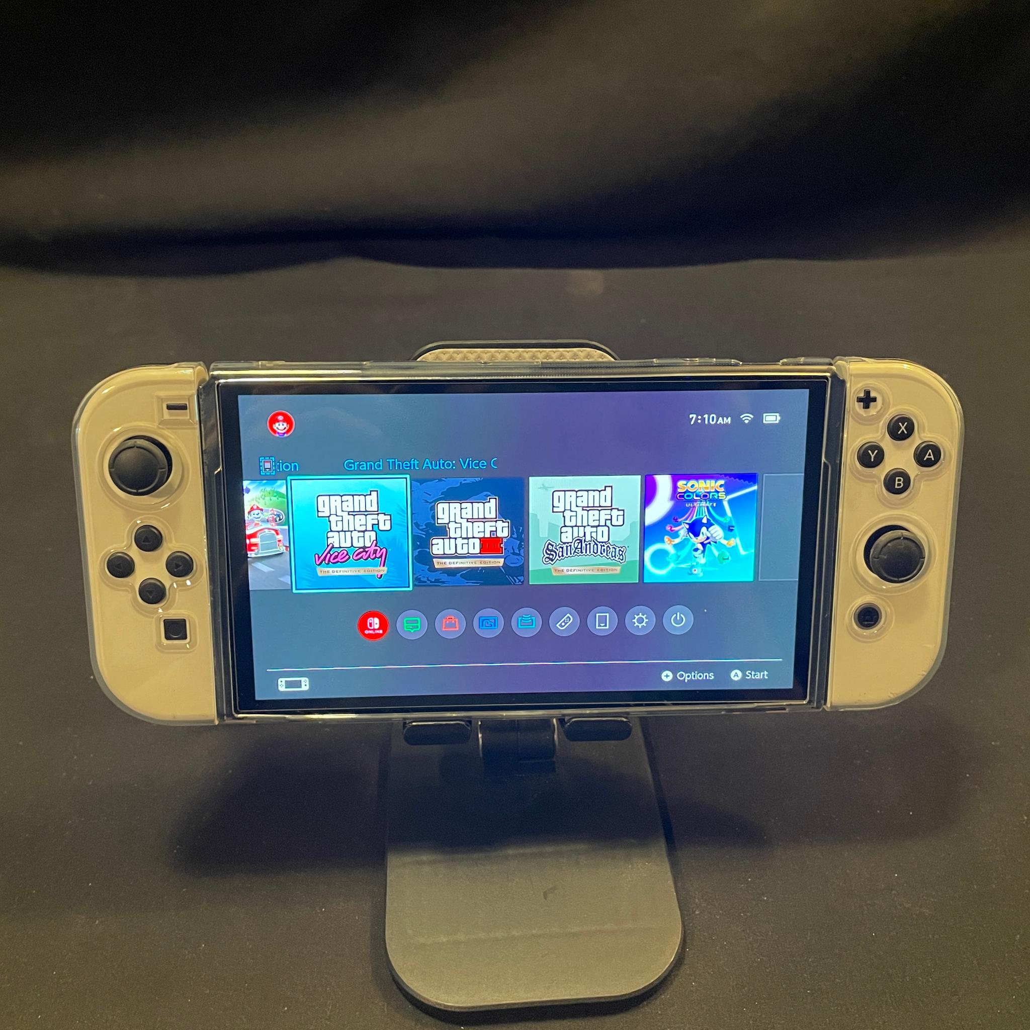 Nintendo Switch OLED With Hard Shell Protective Case And Accessories