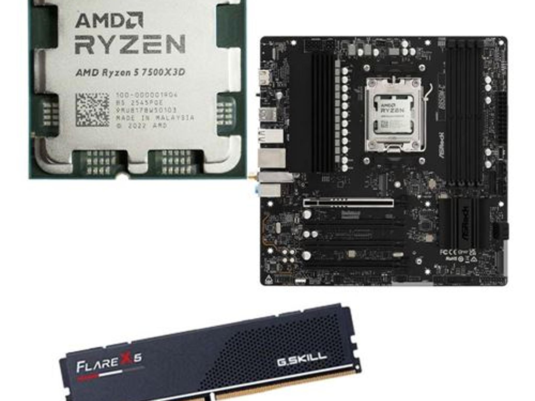 AMD Ryzen 5 7500X3D, 16GB DDR5, PRO B850M-VC WIFI6E CPU / Motherboard Bundle
