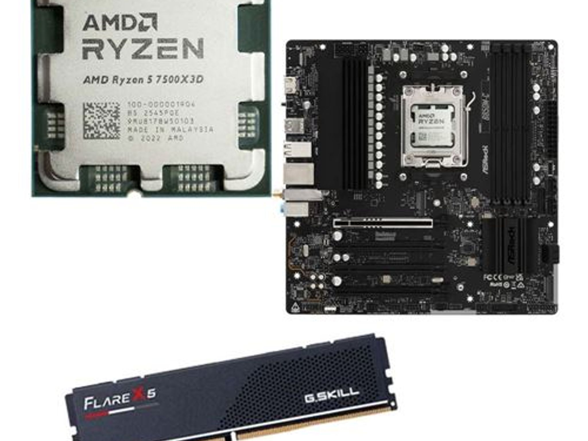 AMD Ryzen 5 7500X3D, 16GB DDR5, PRO B850M-VC WIFI6E CPU / Motherboard Bundle