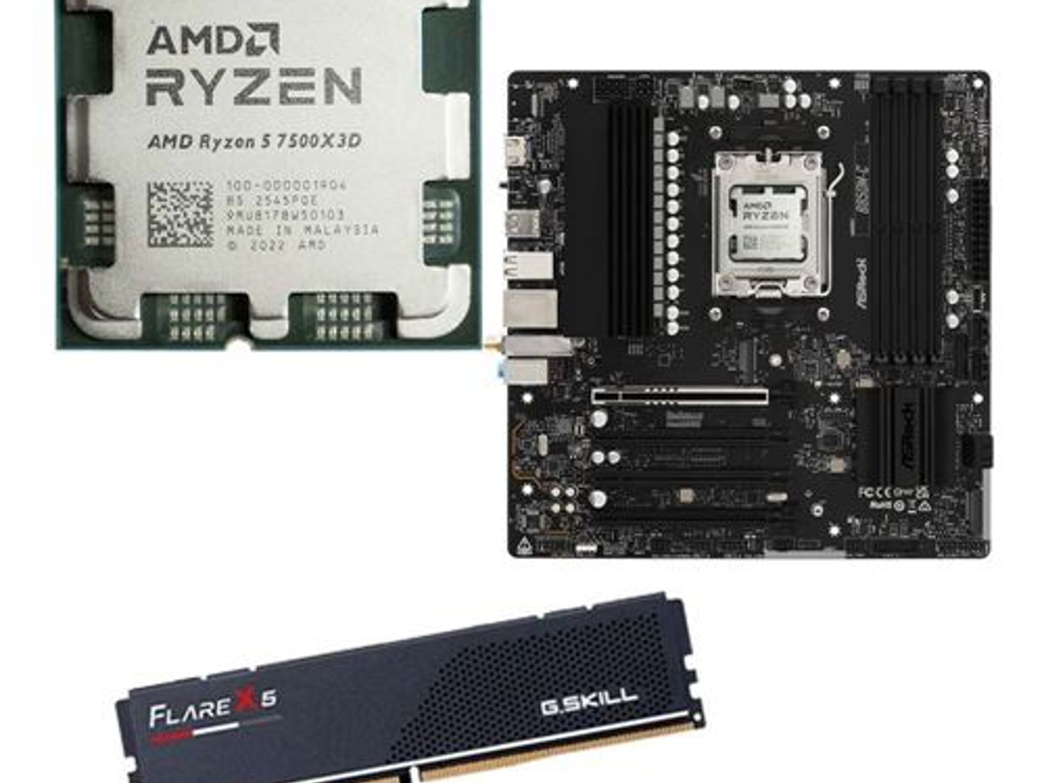 AMD Ryzen 5 7500X3D, 16GB DDR5, PRO B850M-VC WIFI6E CPU / Motherboard Bundle