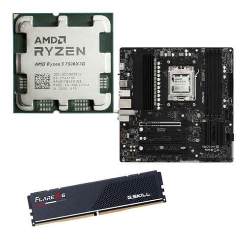 AMD Ryzen 5 7500X3D, 16GB DDR5, PRO B850M-VC WIFI6E CPU / Motherboard Bundle