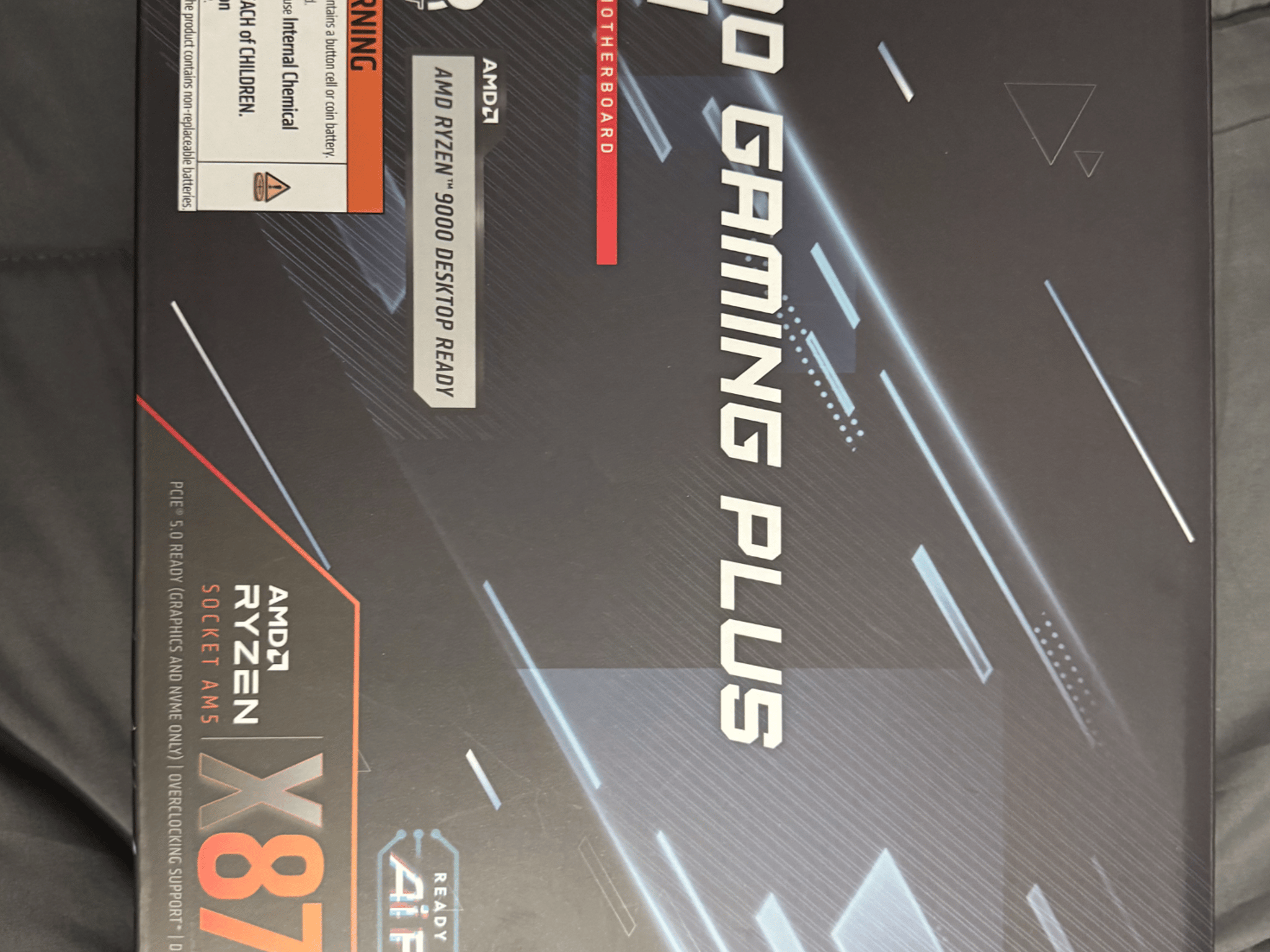 MSI x870 Gaming Plus Wifi Motherboard + Ryzen 9 7900X 12 Core 4.7Ghz Base CPU