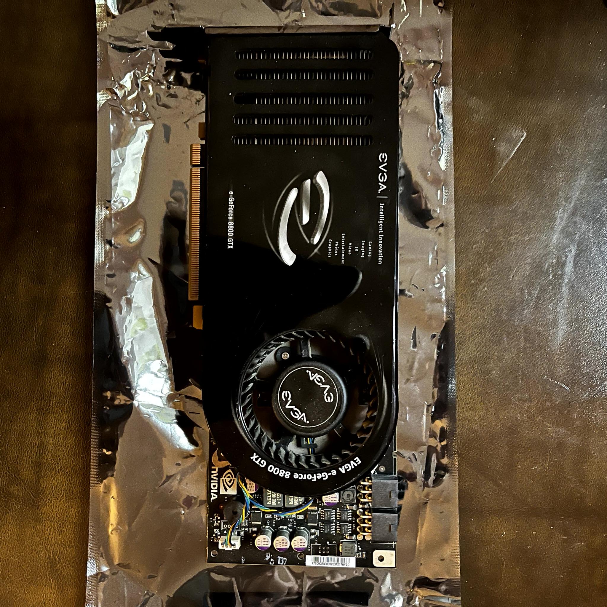 EVGA e-GeForce 8800 GTX and EVGA GTX 750Ti FTW retro GPUs