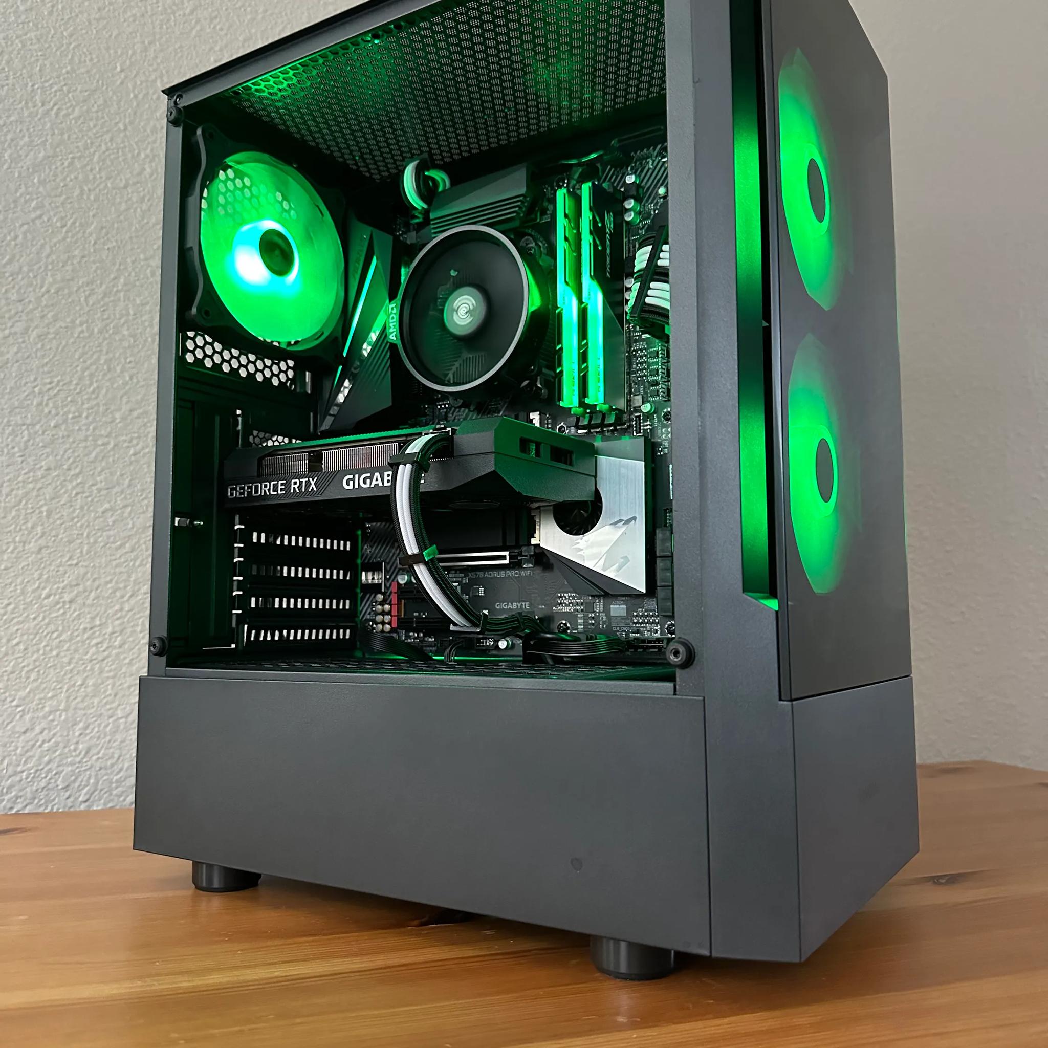 1080P Gaming PC | RTX 3060 ti | AMD Ryzen 7 5700G | 32GB 3600 MHZ RAM | 1TB M.2 | Keyboard | Wifi