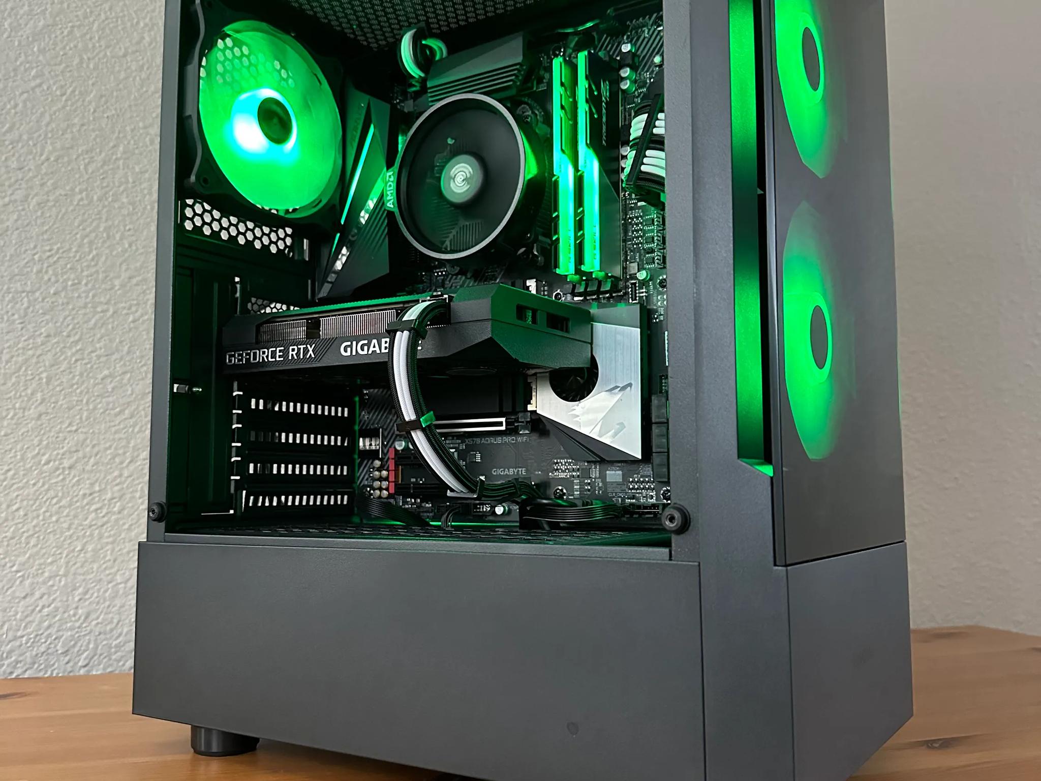 1080P Gaming PC | RTX 3060 ti | AMD Ryzen 7 5700G | 32GB 3600 MHZ RAM | 1TB M.2 | Keyboard | Wifi