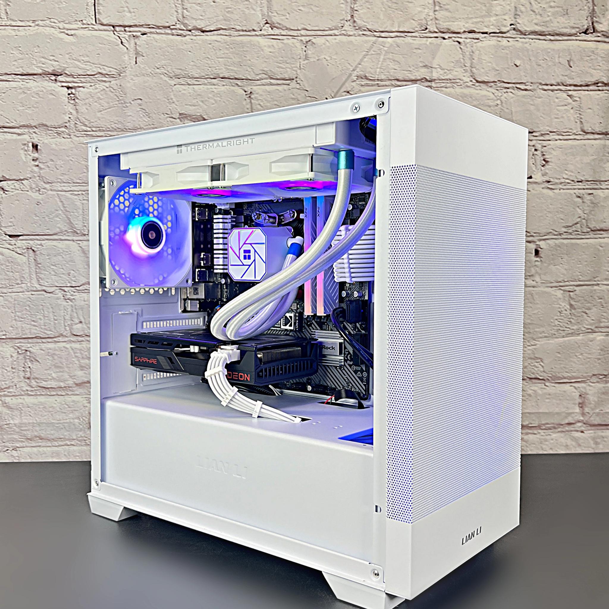 Liquid Cooled Sapphire Pulse RX 6600 Ryzen 5 3600 16GB RAM 1TB M.2 Win 11 Gaming PC