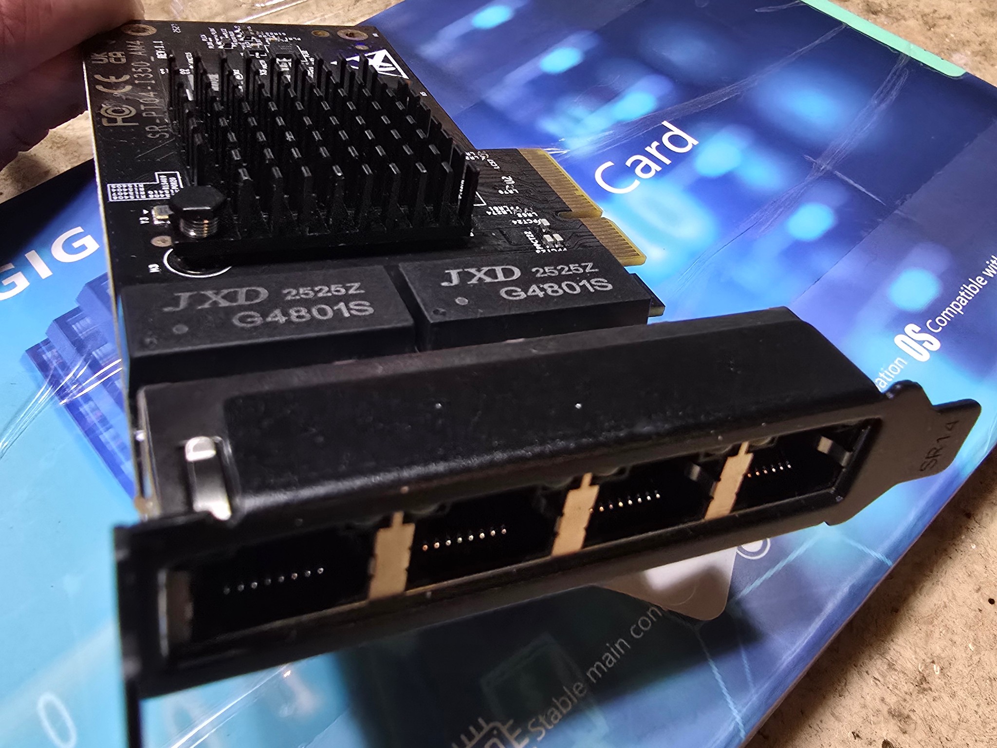 4 Port Gigabit Base-T Network Card Intel I350 Controller NICGIGA 4