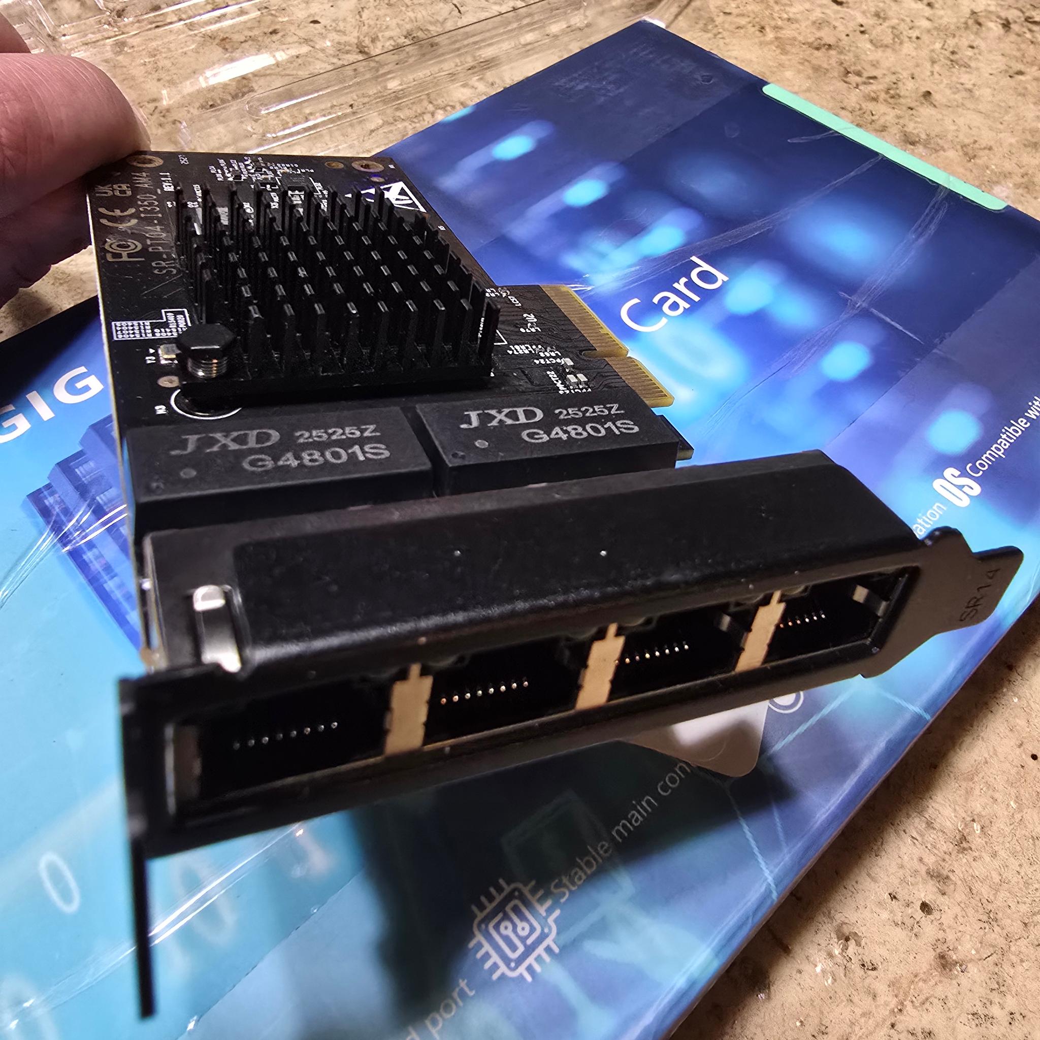 4 Port Gigabit Base-T Network Card Intel I350 Controller NICGIGA 4 Port 1G PCIe Ethernet Adapter NIC