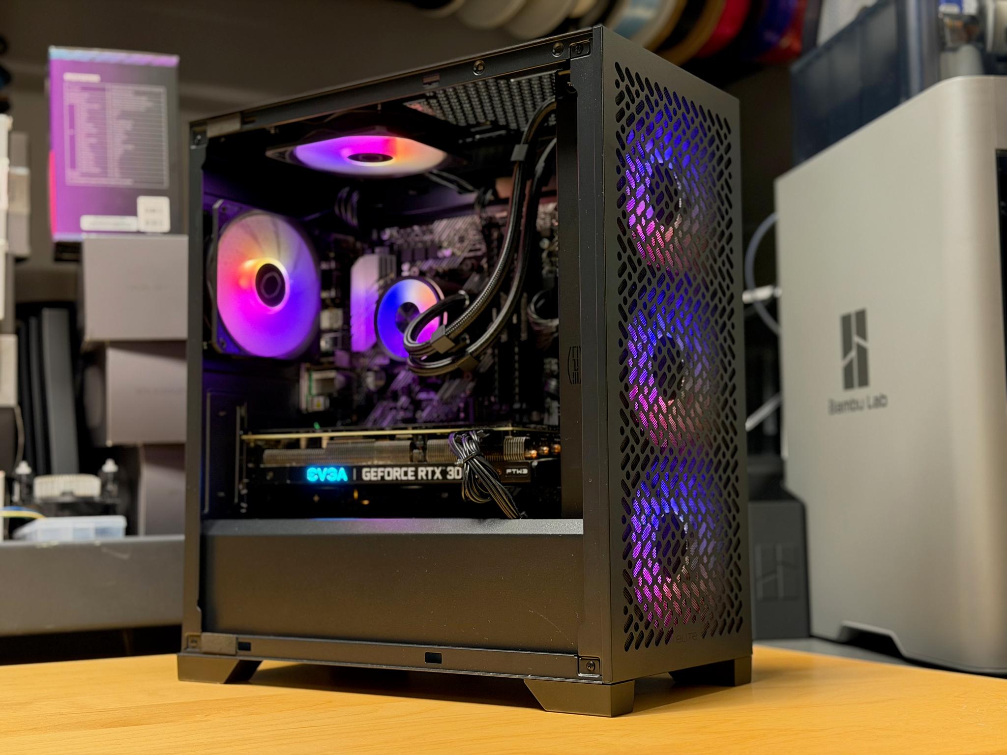 Stealth Black RTX 3060 Ti Gaming PC | Ryzen 5 5500 | 16GB RAM | AIO Cooled