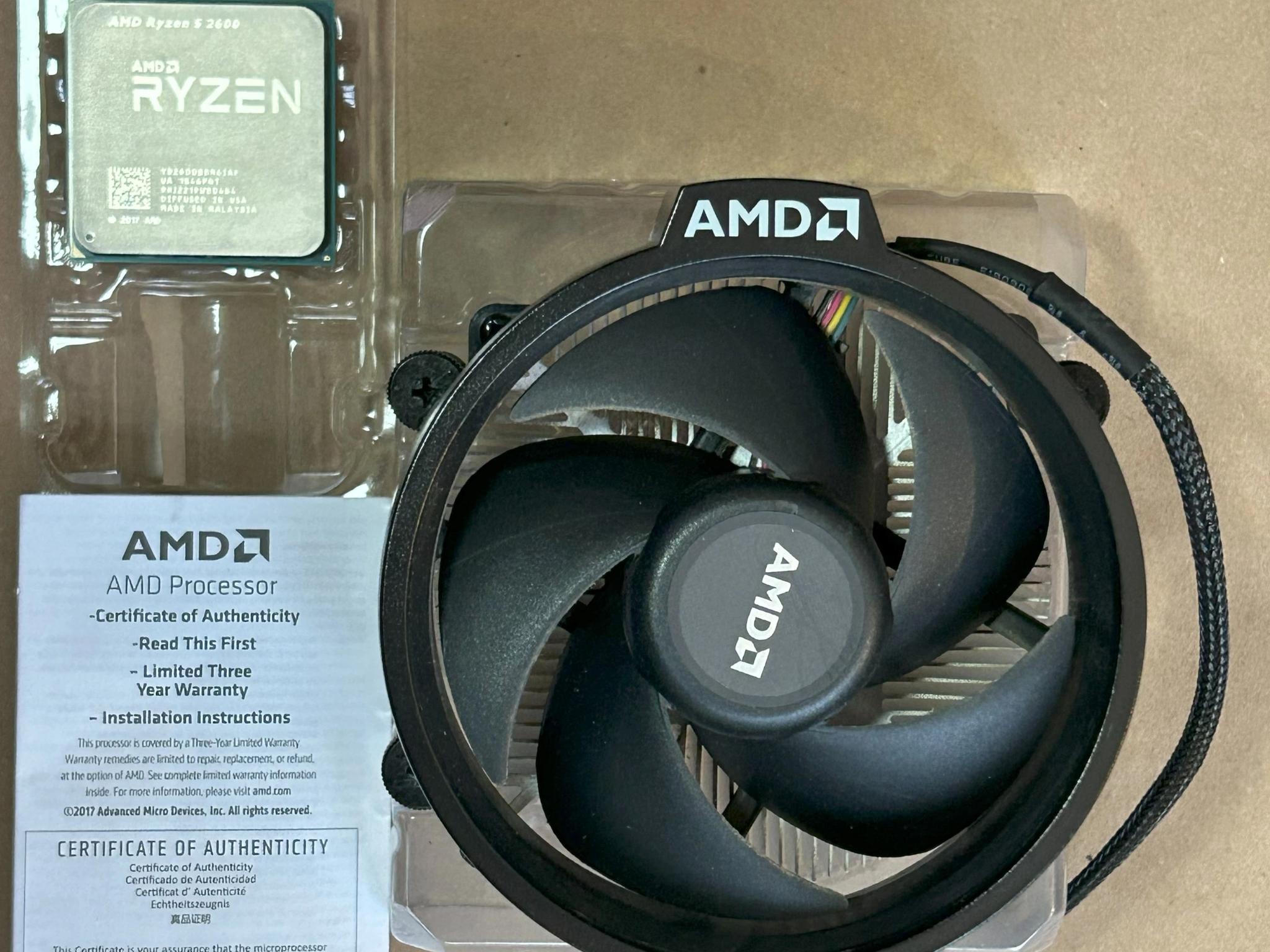 AMD Ryzen 5 2600 3.4 GHz 6-Core Processor w/ Wraith Stealth Cooler