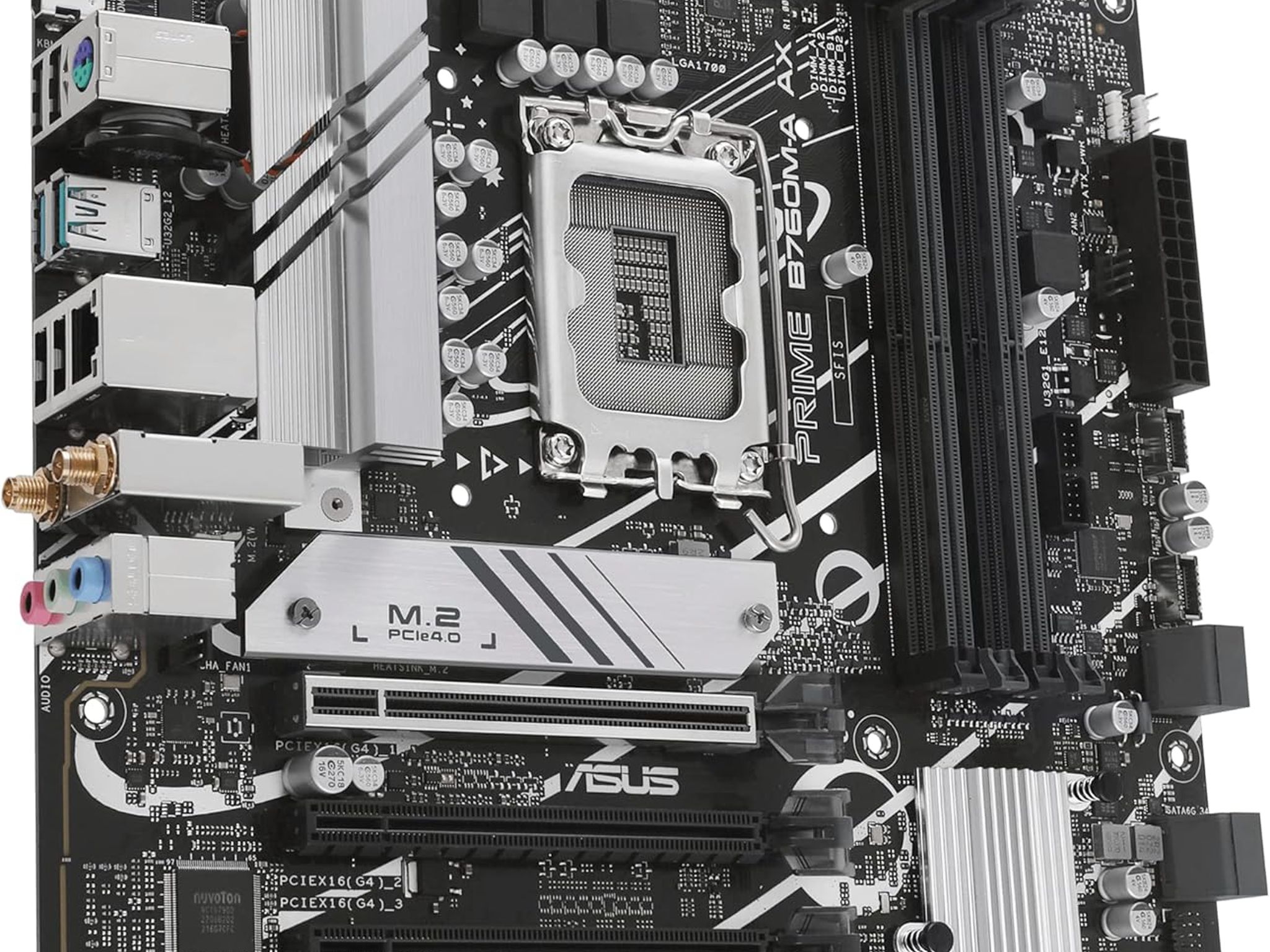 ASUS PRIME B760M-A AX Intel B760 LGA 1700 MicroATX Desktop Motherboard