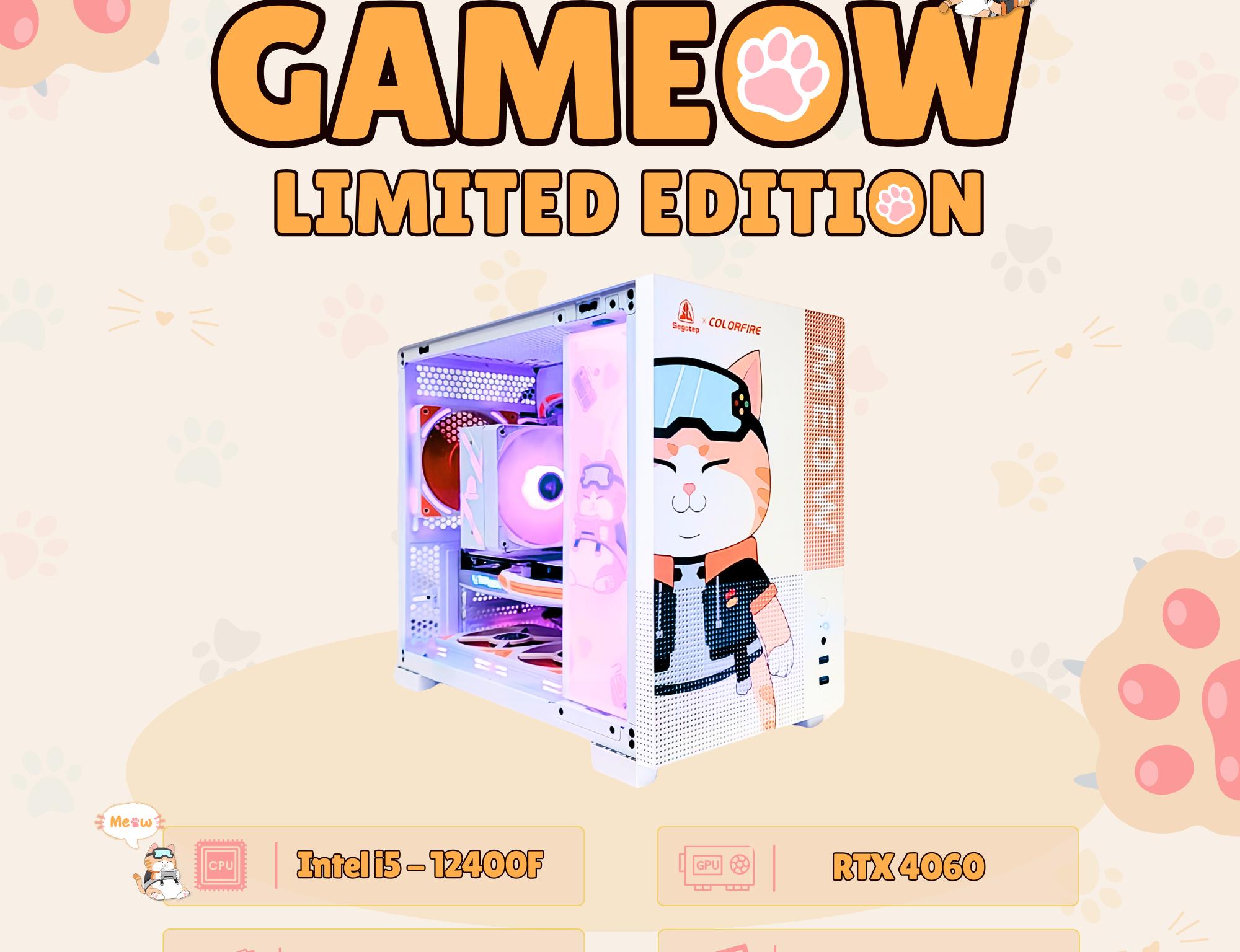 😻GAMEOW 😻Gaming PC 🍊 RTX 4060 12GB 🧡 i5-12400F 🍊 16GB DDR4 🧡 1T M.2 🍊 Windows