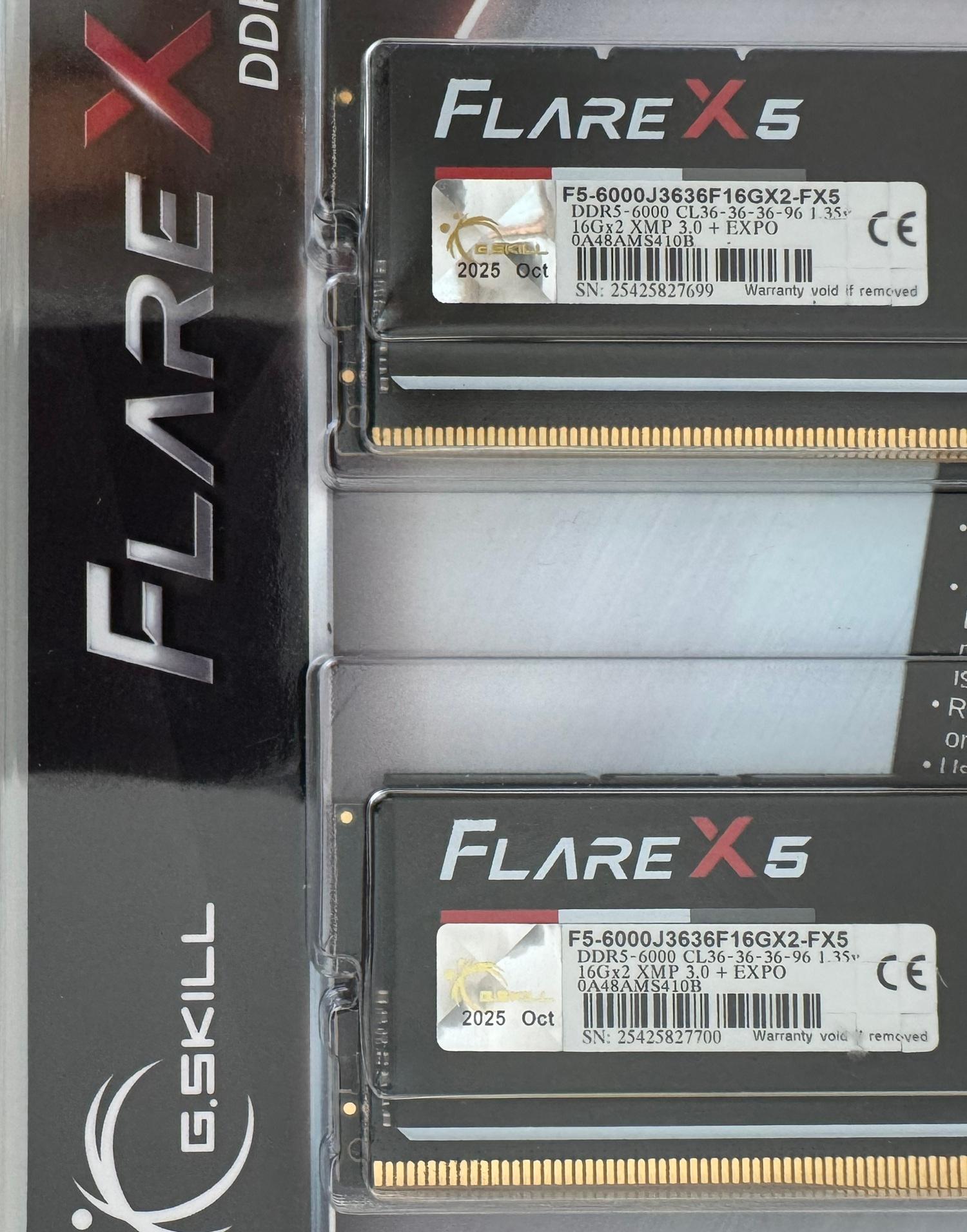 ASUS TUF GAMING B850-E WIFI AMD AM5 ATX Motherboard + G.Skill Flare X5 32GB (2x16GB) DDR5-6000 Combo