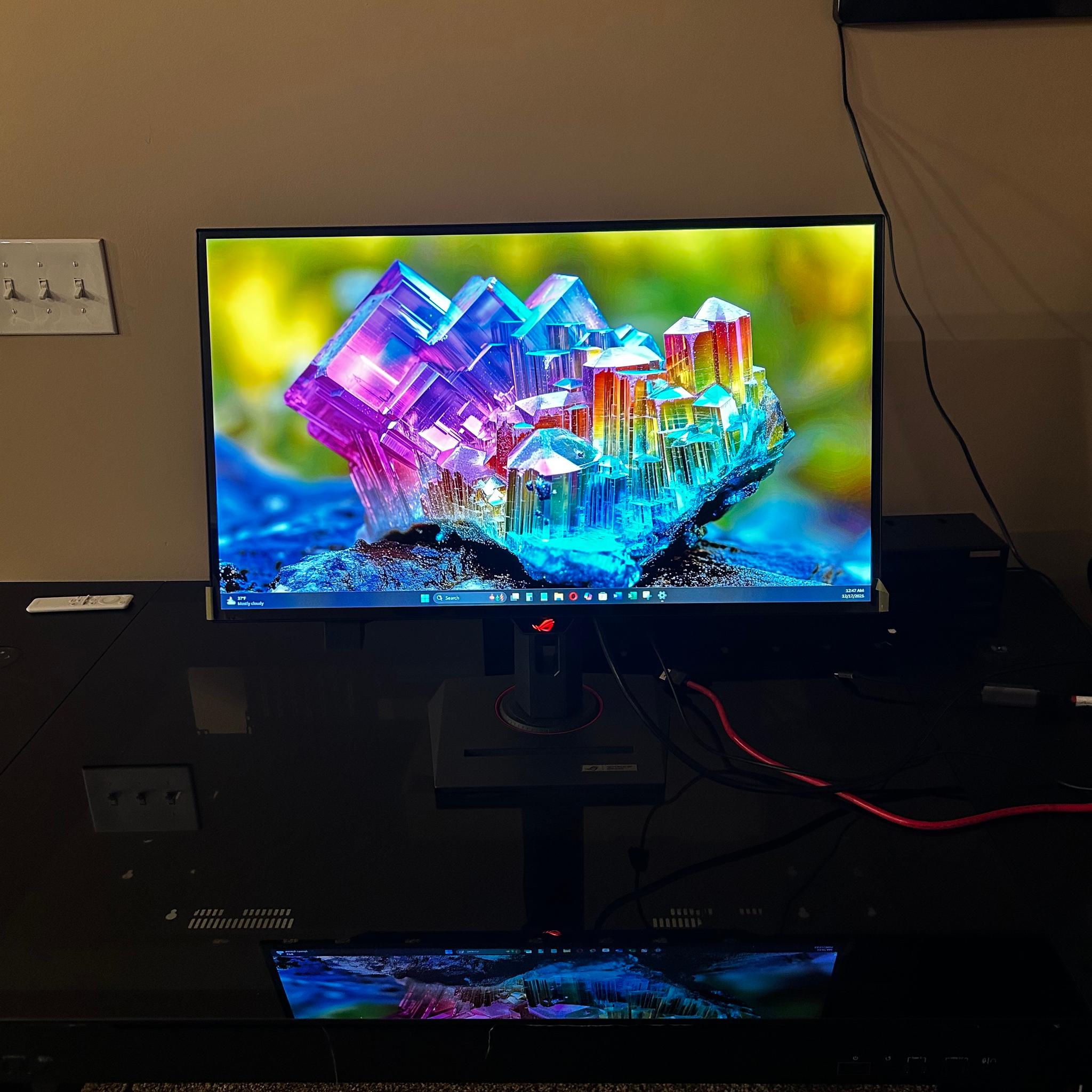 New ASUS ROG 27" 2K (2560 x 1440) 240Hz Gaming Monitor (PG27AQDM) (With Screeen Protector!)