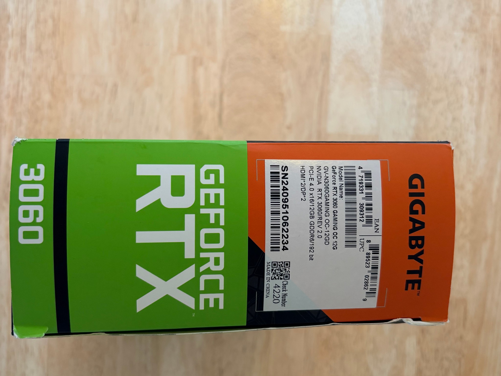 GIGABYTE GAMING OC GeForce RTX 3060 12GB