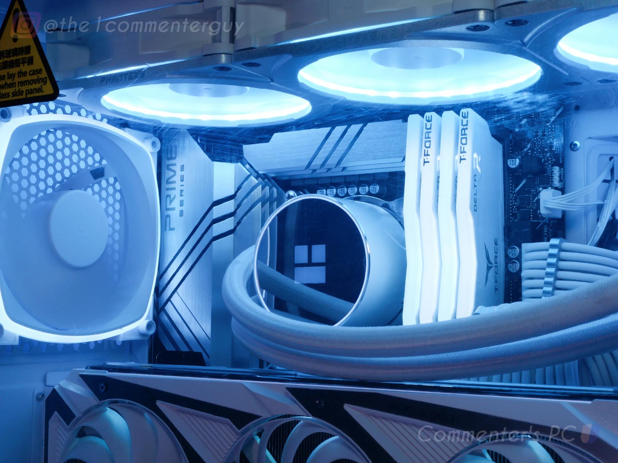 White RTX 3070ti, 12600k, 32gb ram, 1tb nvme aRGB pc build