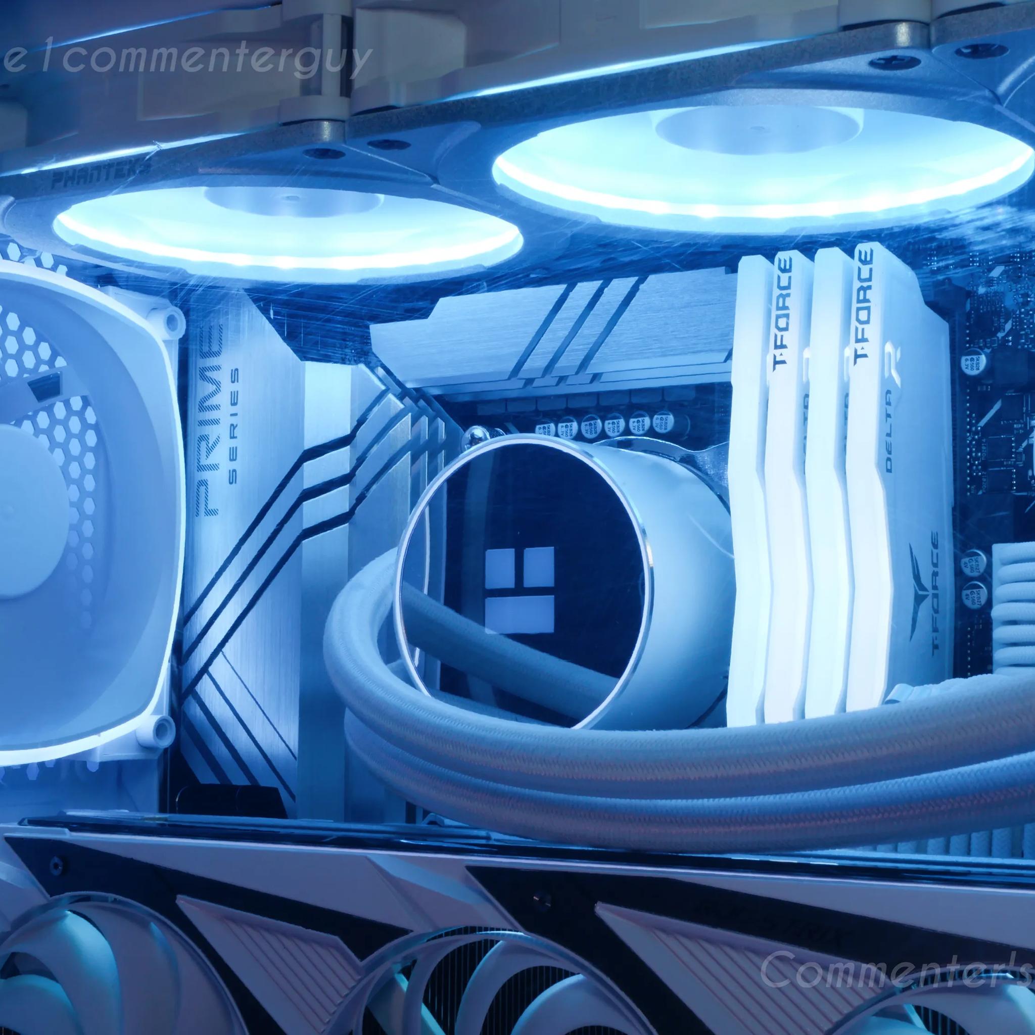 White RTX 3070ti, 12600k, 32gb ram, 1tb nvme aRGB pc build