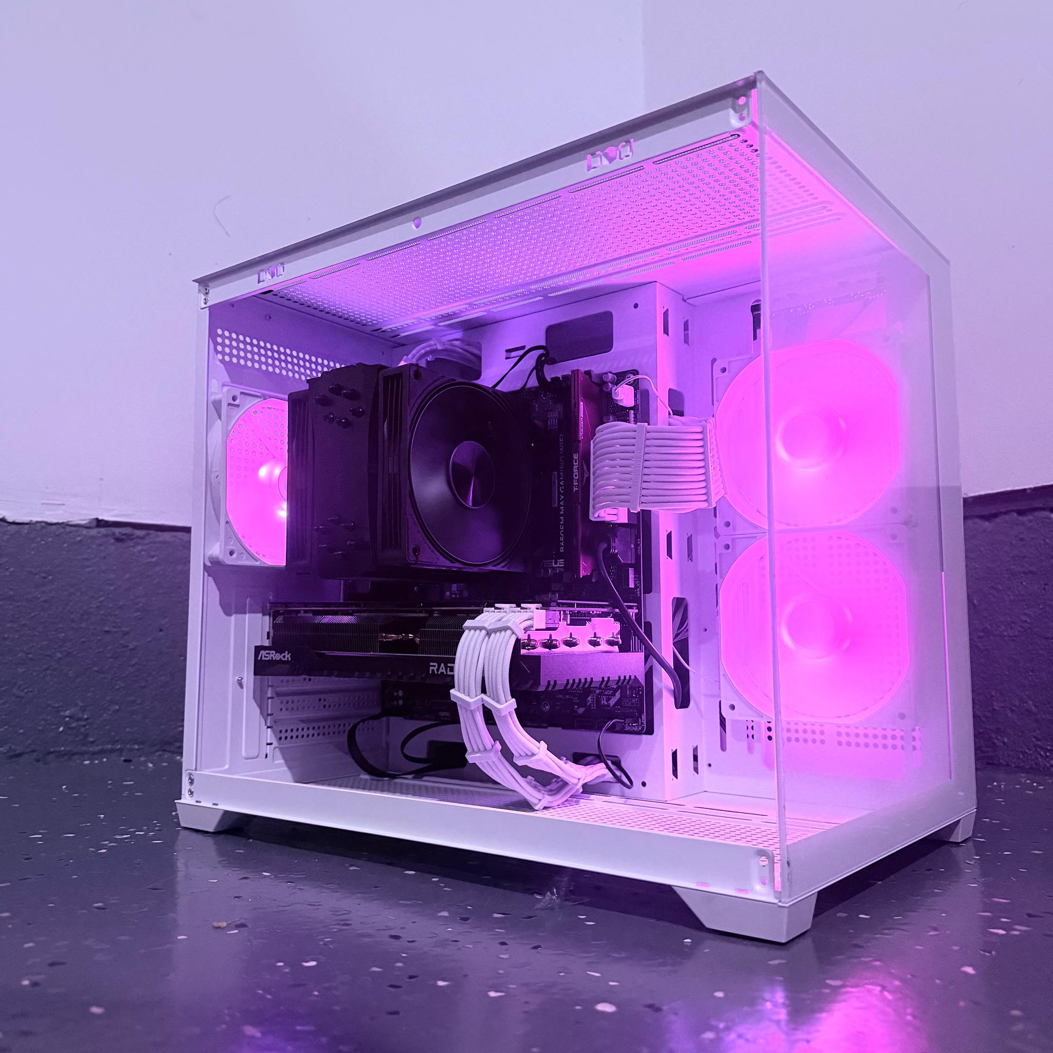 🌈"Glacial Shadow"⚪️ | 1440p Gaming | RX 7700 16GB | Ryzen 7 8700F | 16GB DDR5 | 1TB SSD | Free Ship