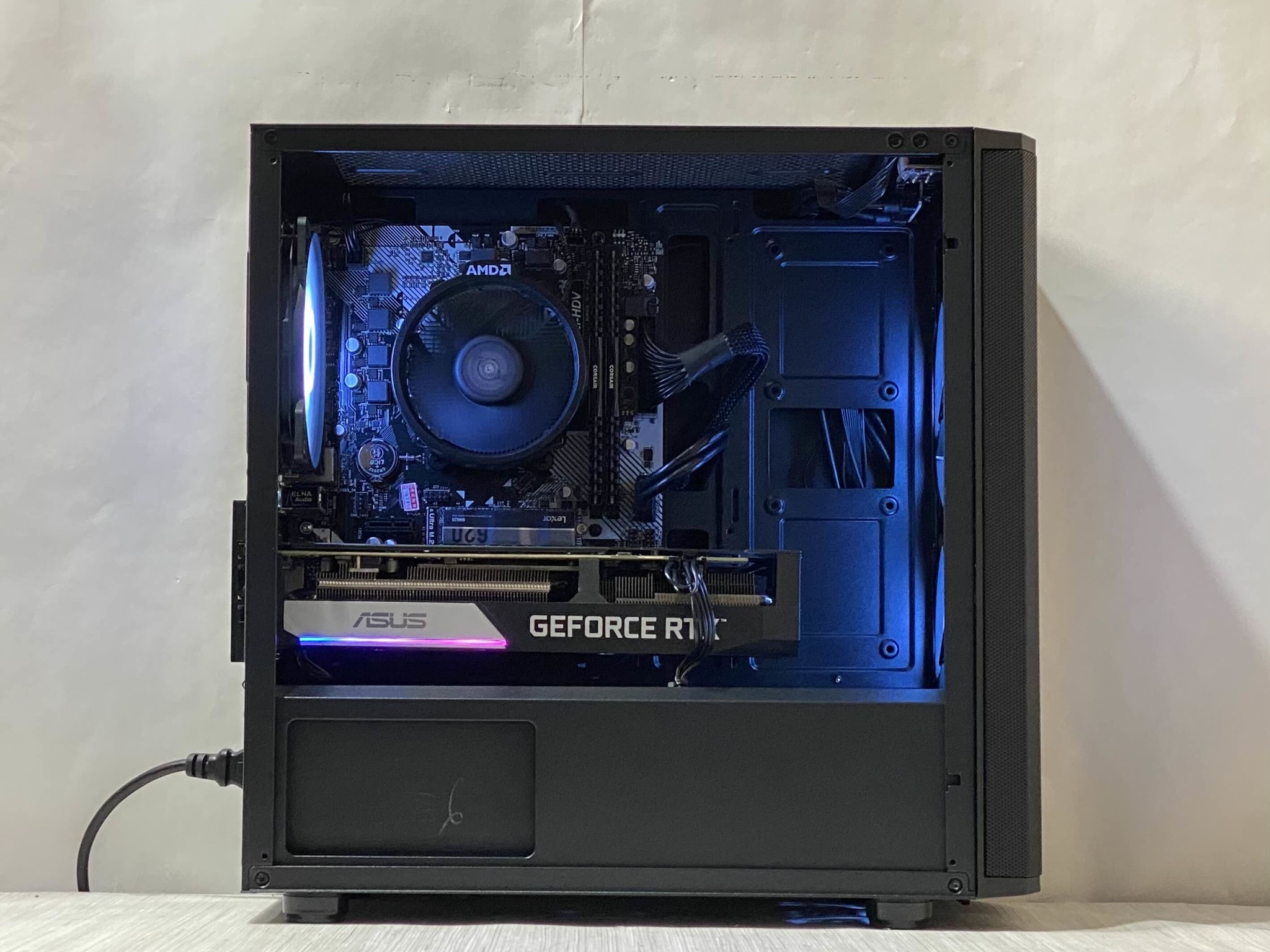 RTX 3060 Ti, Ryzen 5 5500, 16GB DDR4, 1TB NVMe SSD, WiFi - Custom Gaming PC