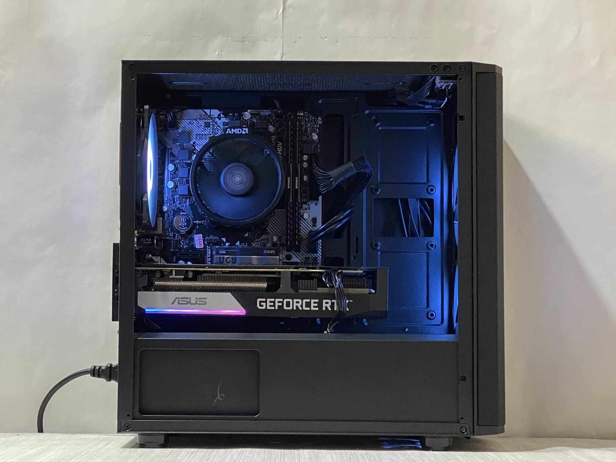 RTX 3060 Ti, Ryzen 5 5500, 16GB DDR4, 1TB NVMe SSD, WiFi - Custom Gaming PC