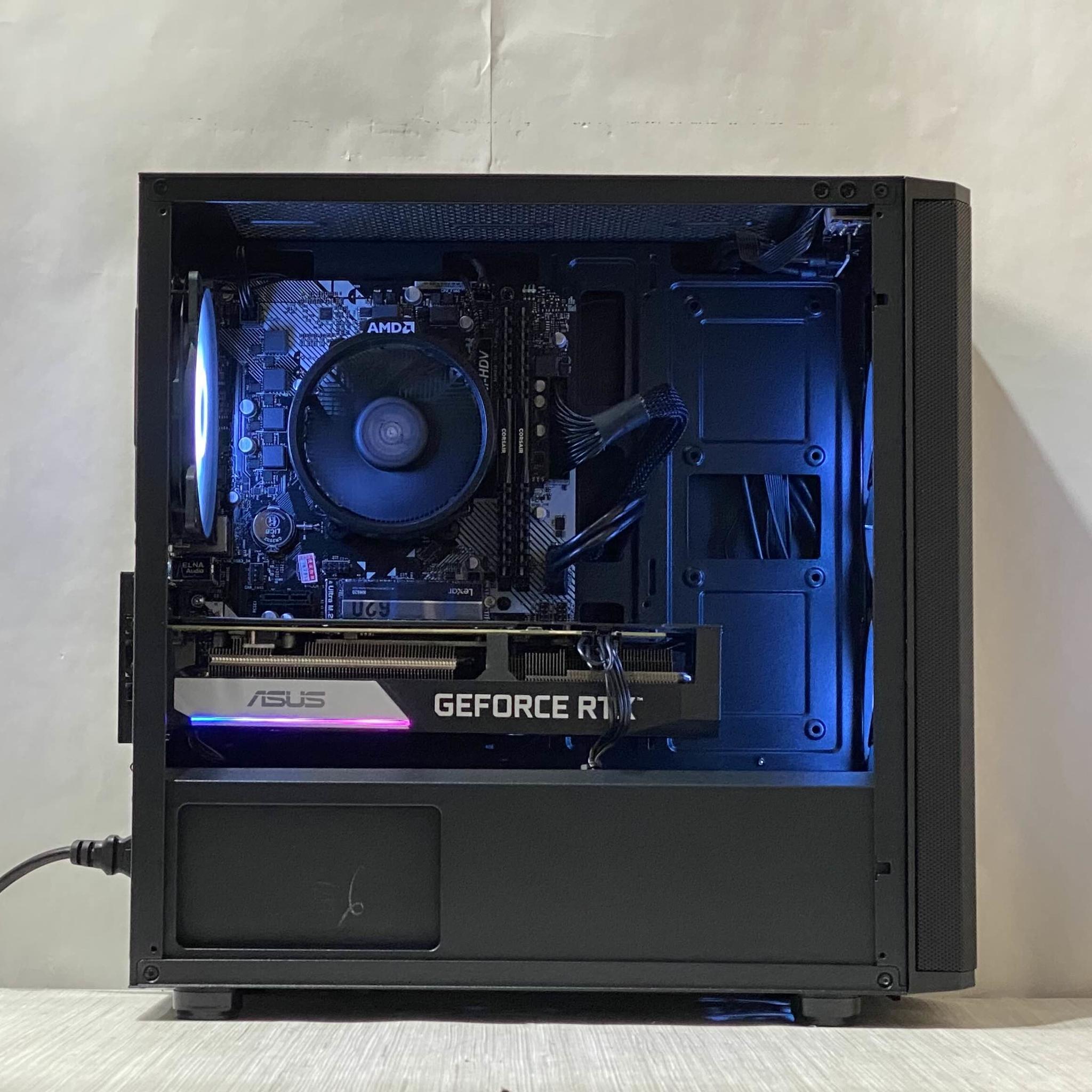 RTX 3060 Ti, Ryzen 5 5500, 16GB DDR4, 1TB NVMe SSD, WiFi - Custom Gaming PC