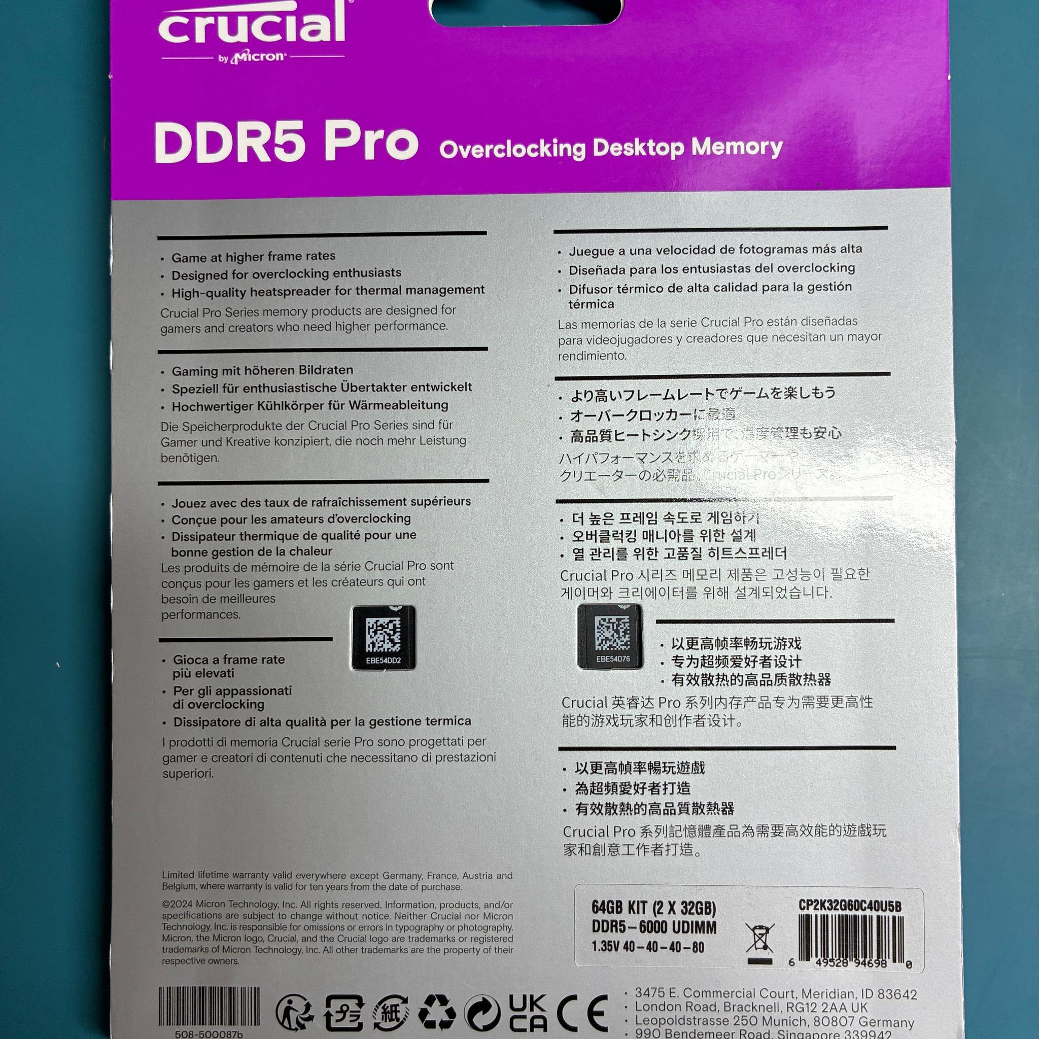 Crucial Pro DDR5 64GB kit (Memory)