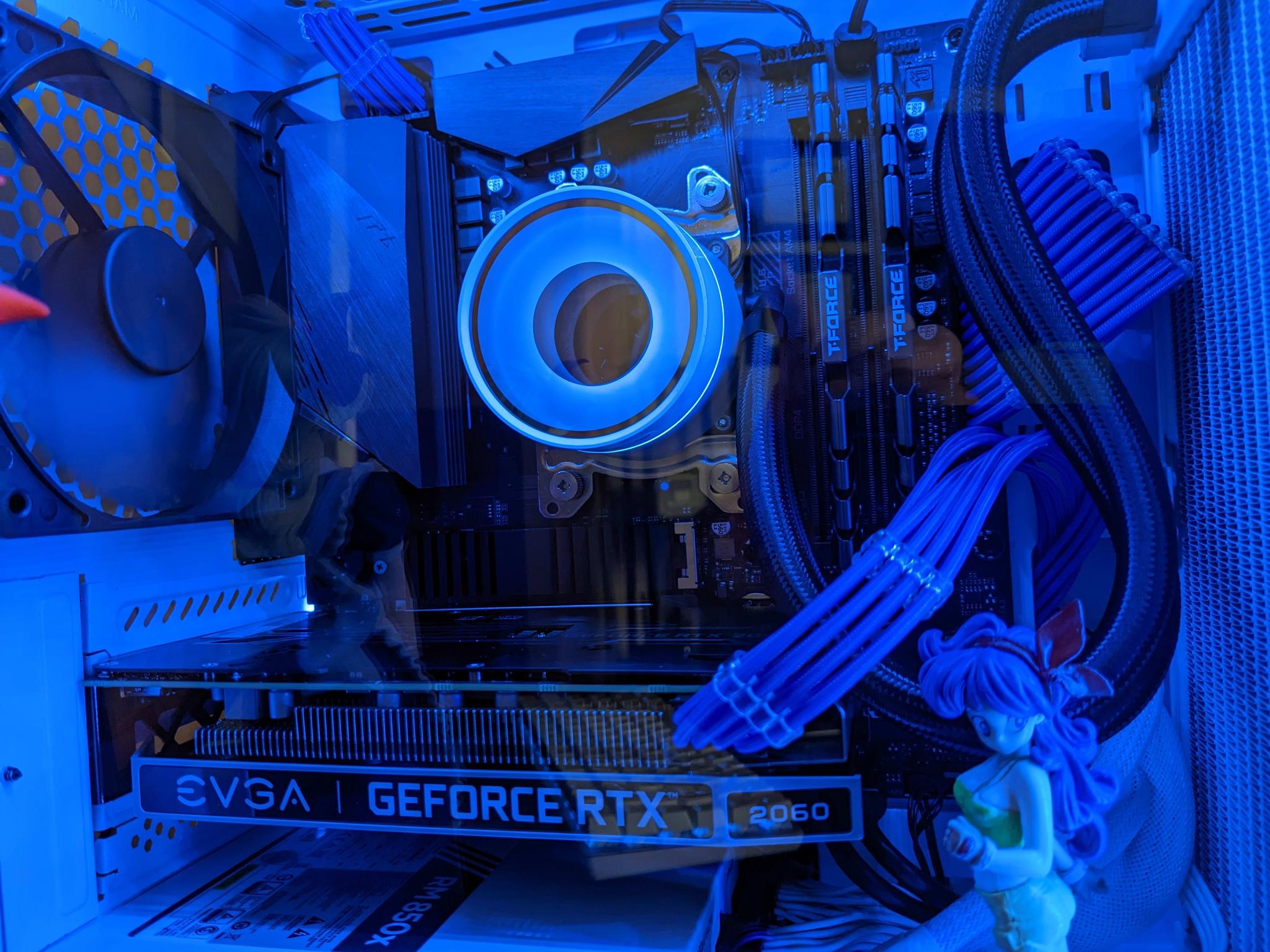"Blue Ice": Ryzen 7 5800X | EVGA RTX 2060 KO Ultra | 500GB + 1TB NVMe SSDs | 32GB 3600MHz CL18 RAM